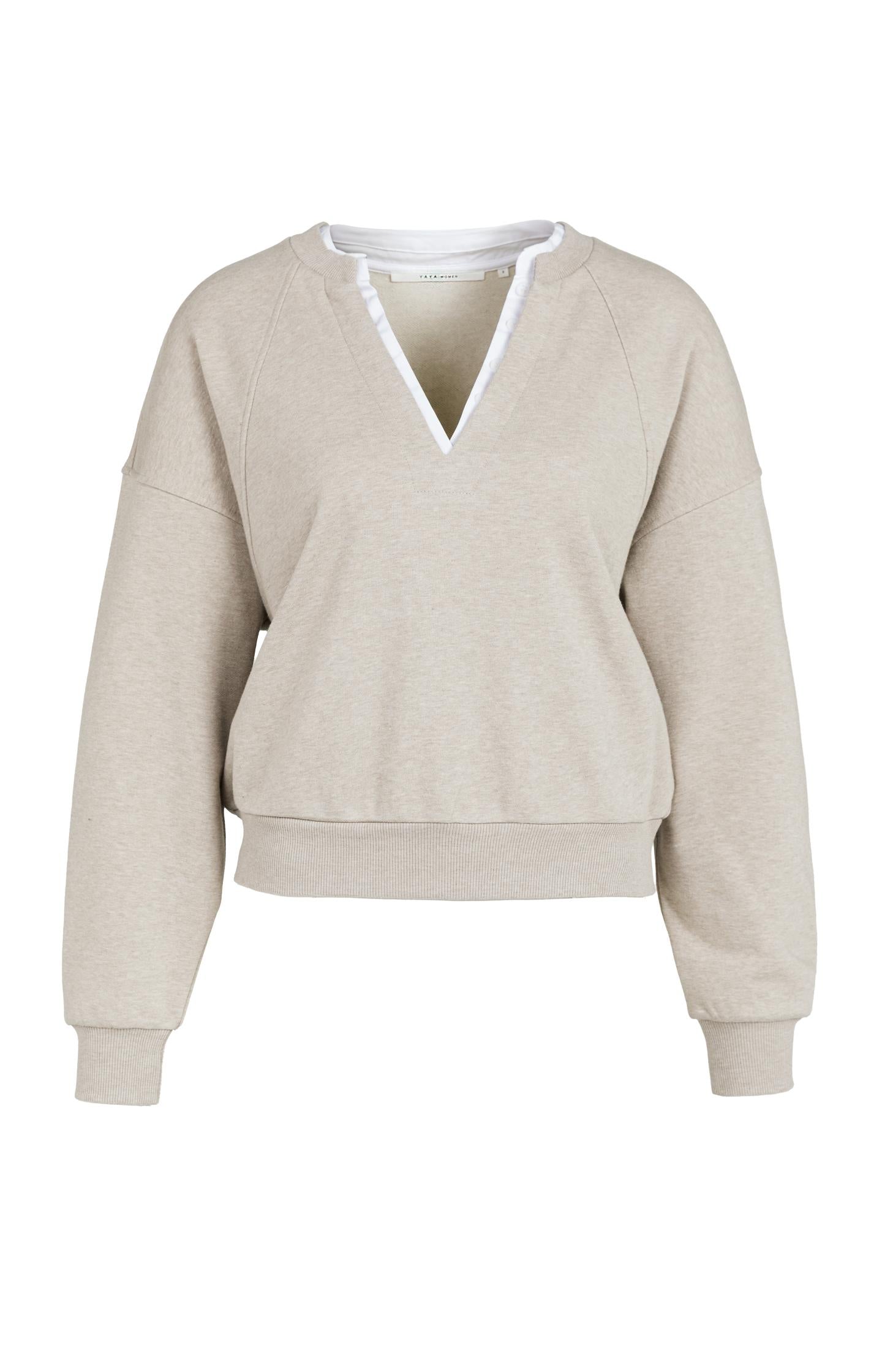 YAYA oversized sweatshirt with long raglan sleeves