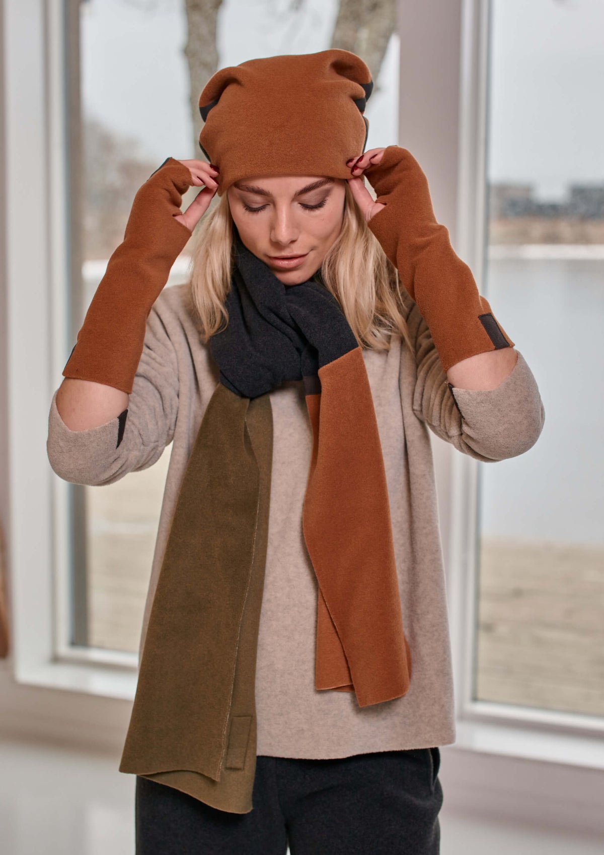 Henriette Steffensen Copenhagen wrist warmers made from fleece