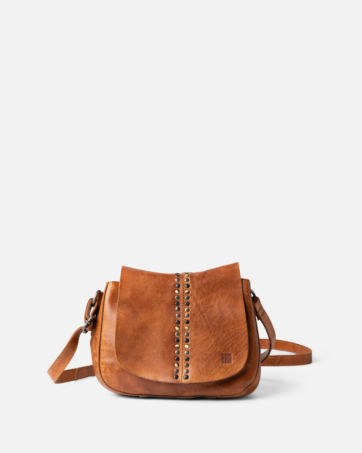 BIBA Hancock studded leather crossbody bag HAK2L front view