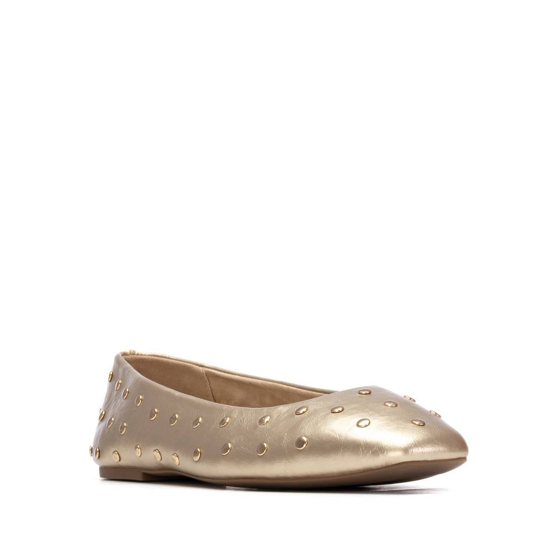 Gold studded ballet pump 