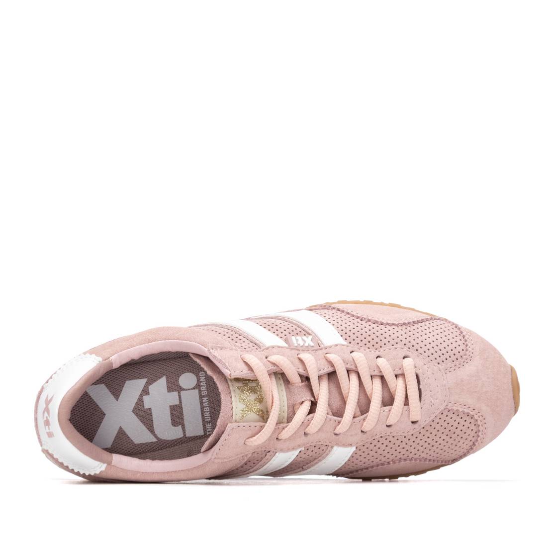 Blush pink breathable suede runners