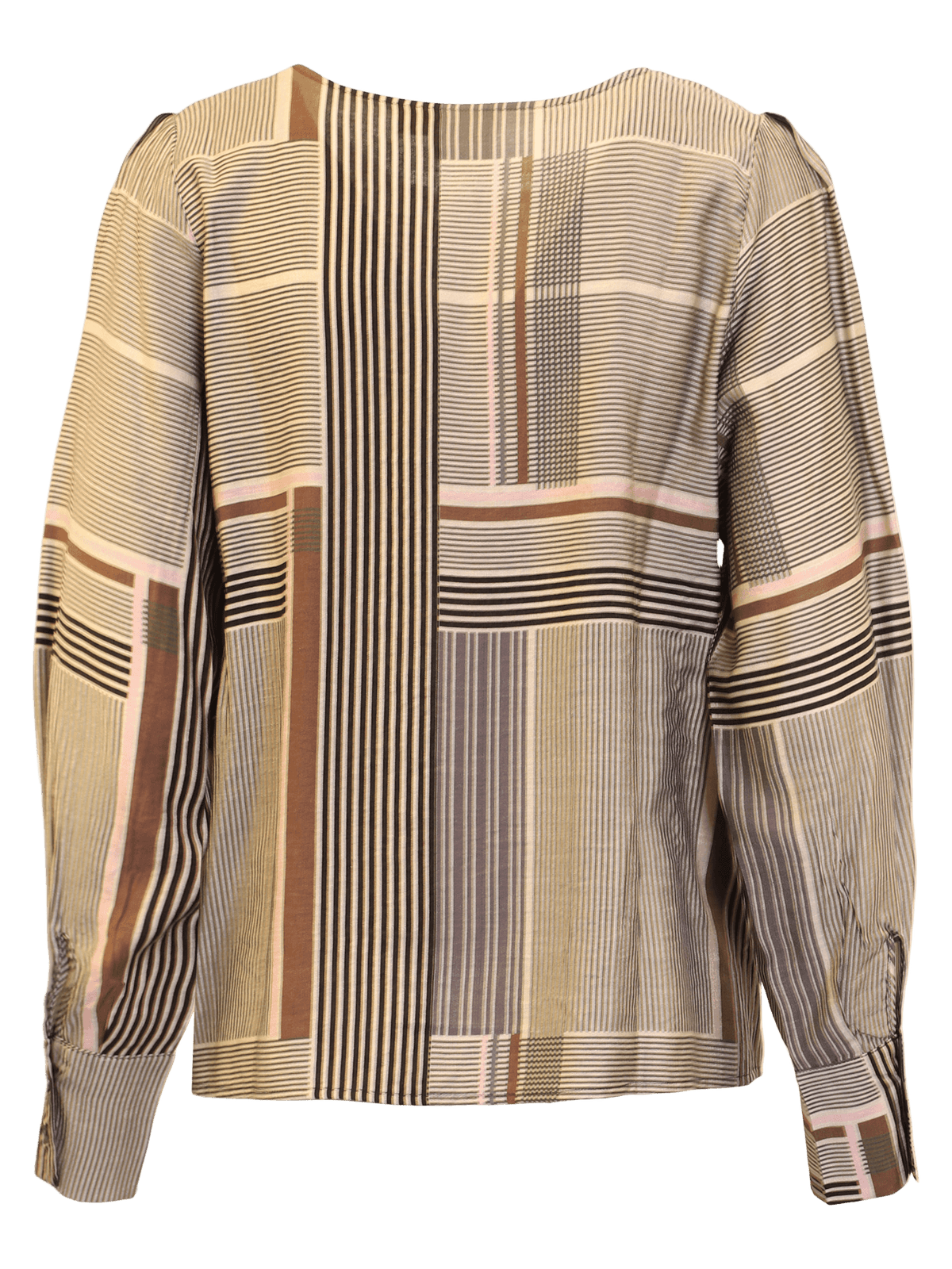 B. Copenhagen mixed print shirt back view