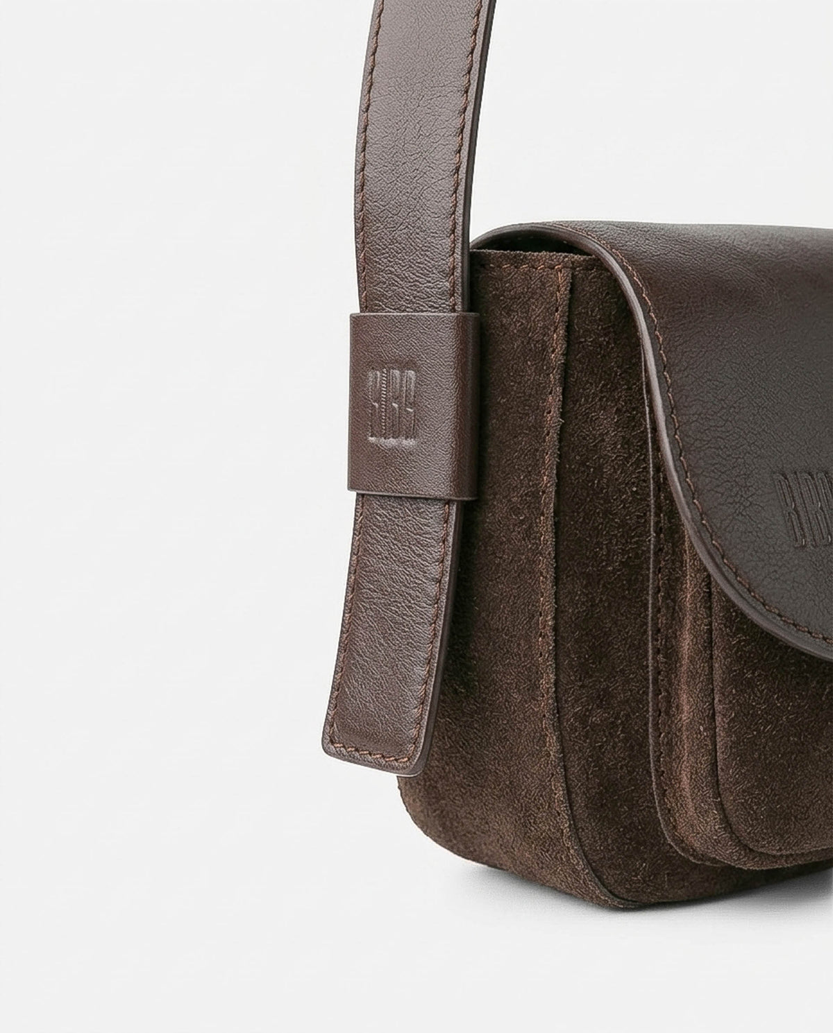 BIBA suede crossbody bag with adjustable strap