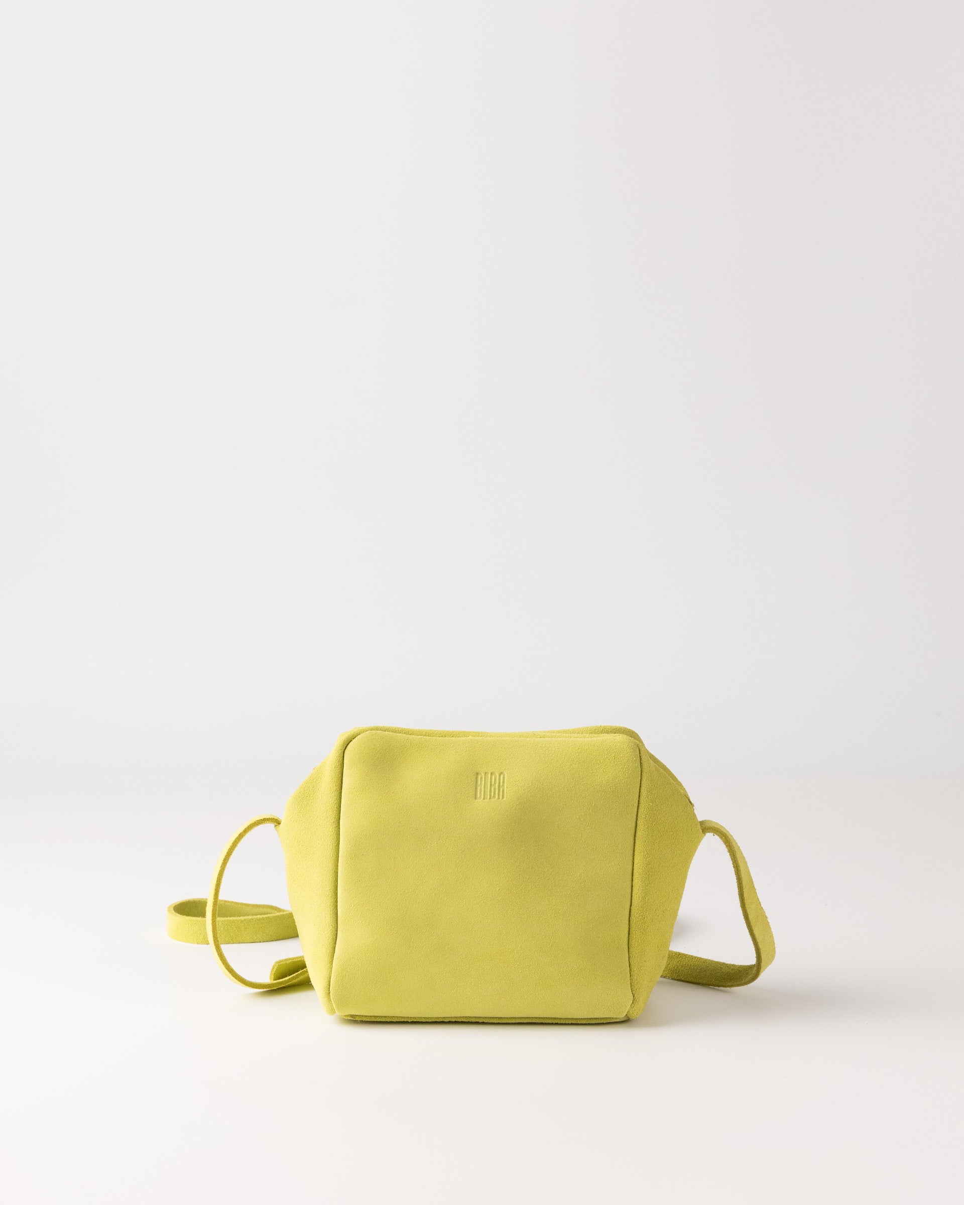 Yellow crossbody leather bag 