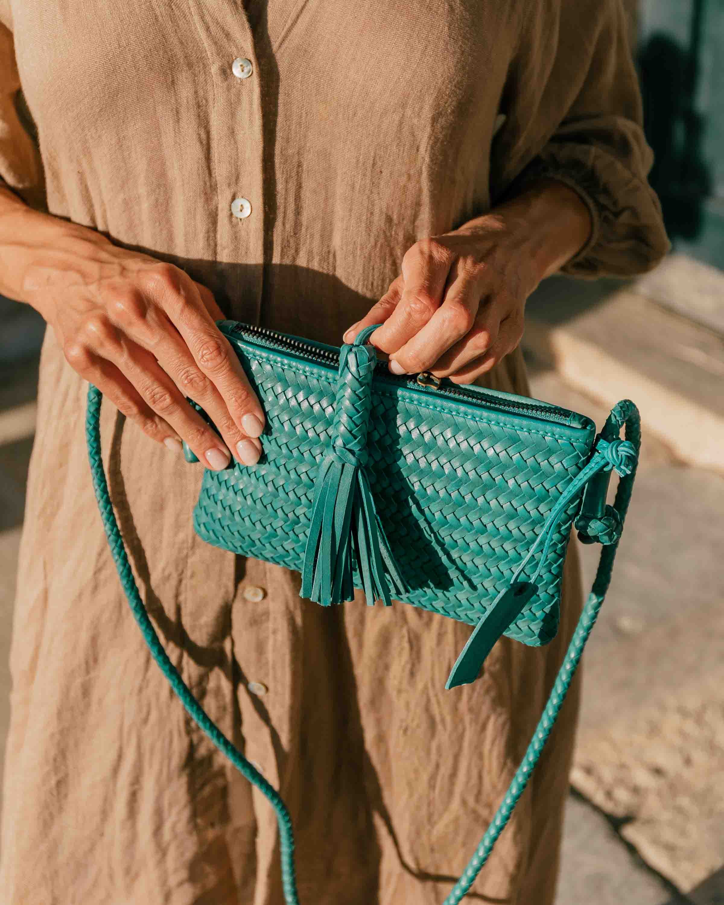 Leather crossbody bag