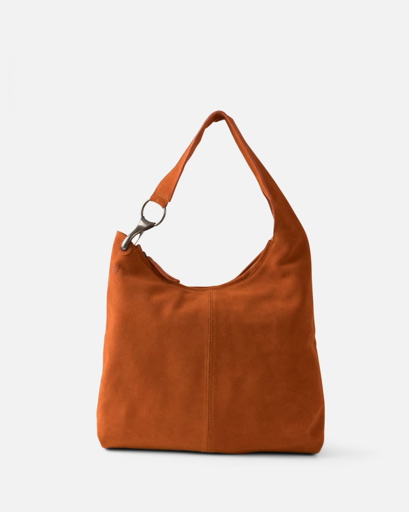 BIBA Jackpot suede shoulder bag front view