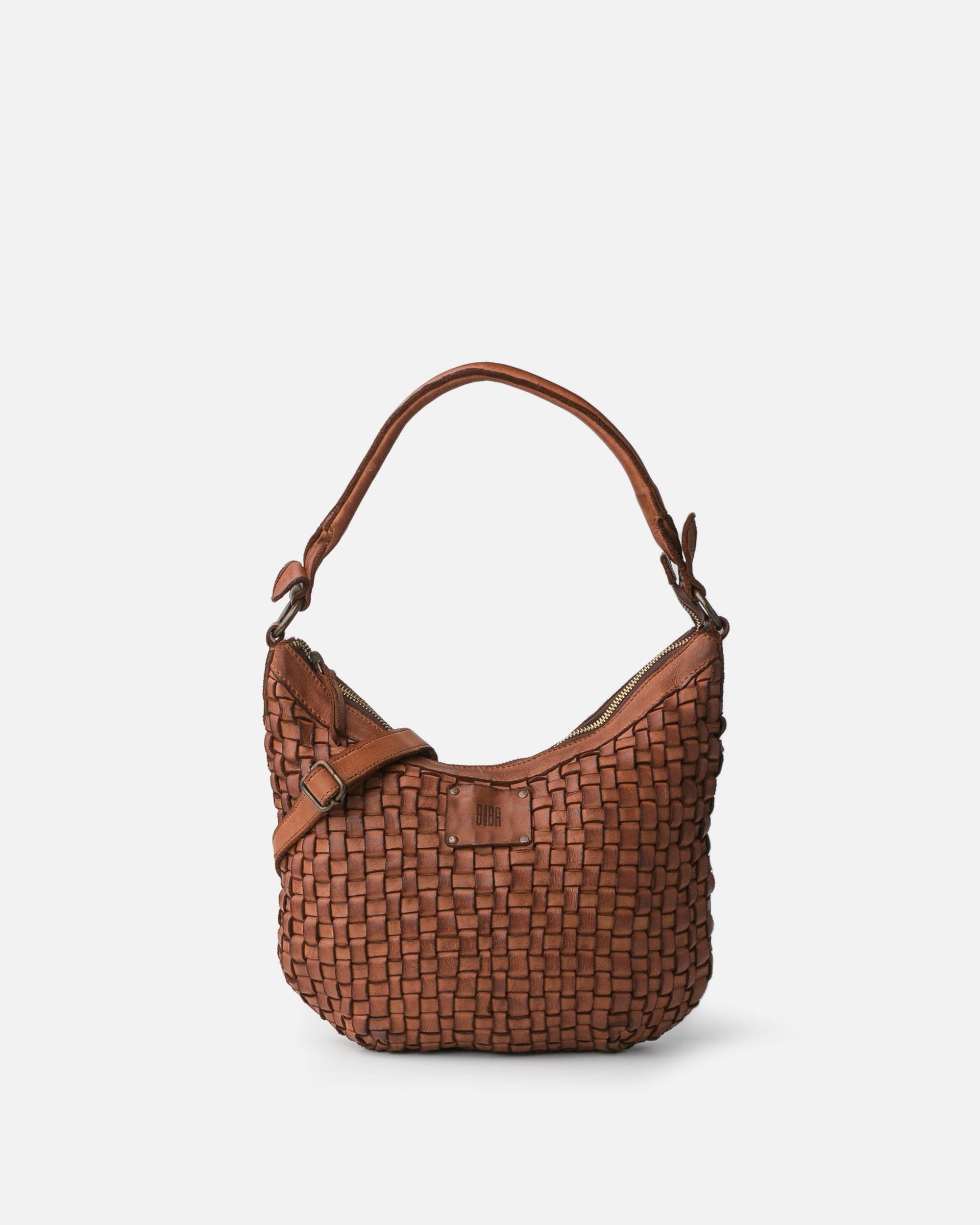 BIBA Kansas leather bag with zip closure