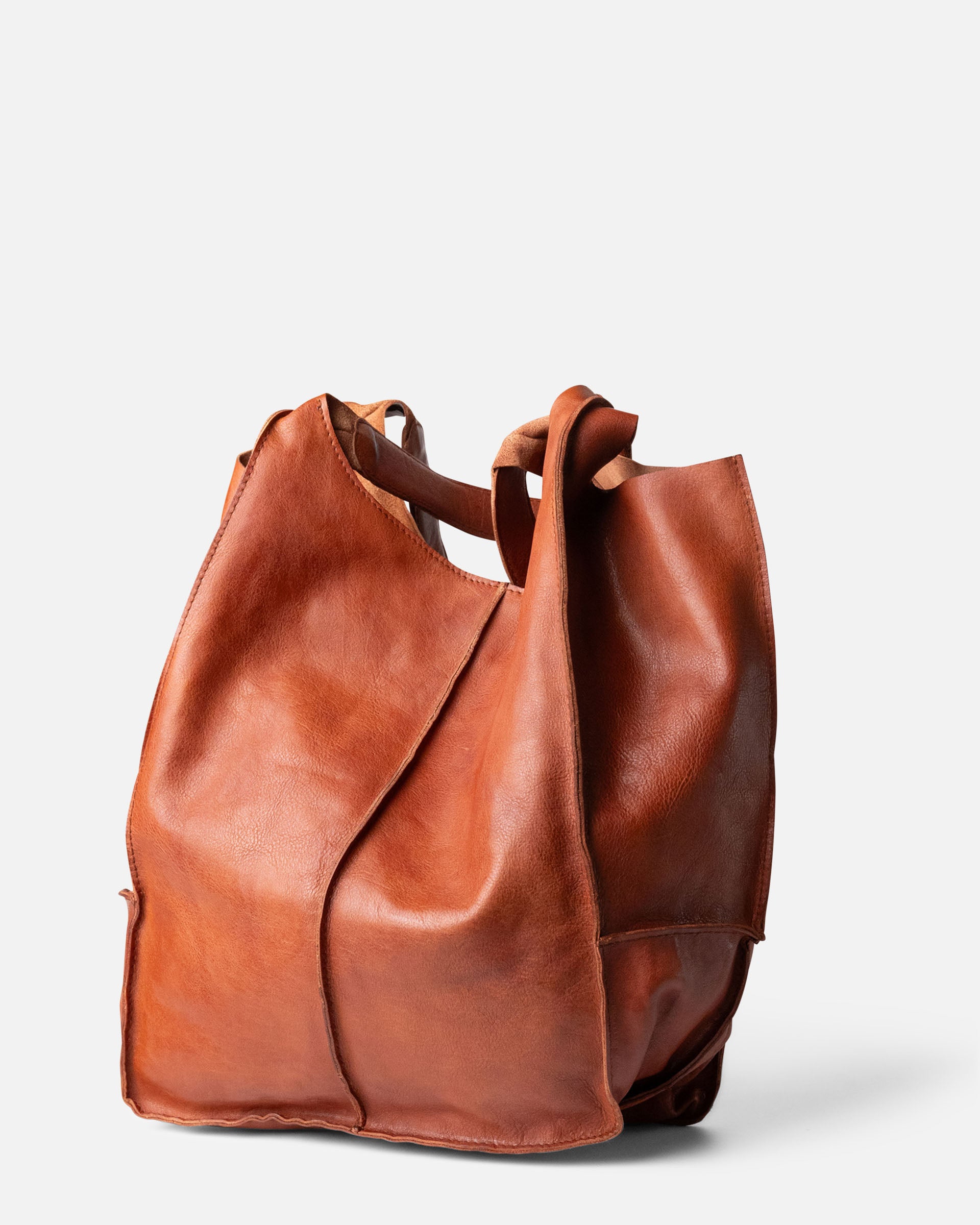 BIBA Homer vegetable-tanned leather shopper