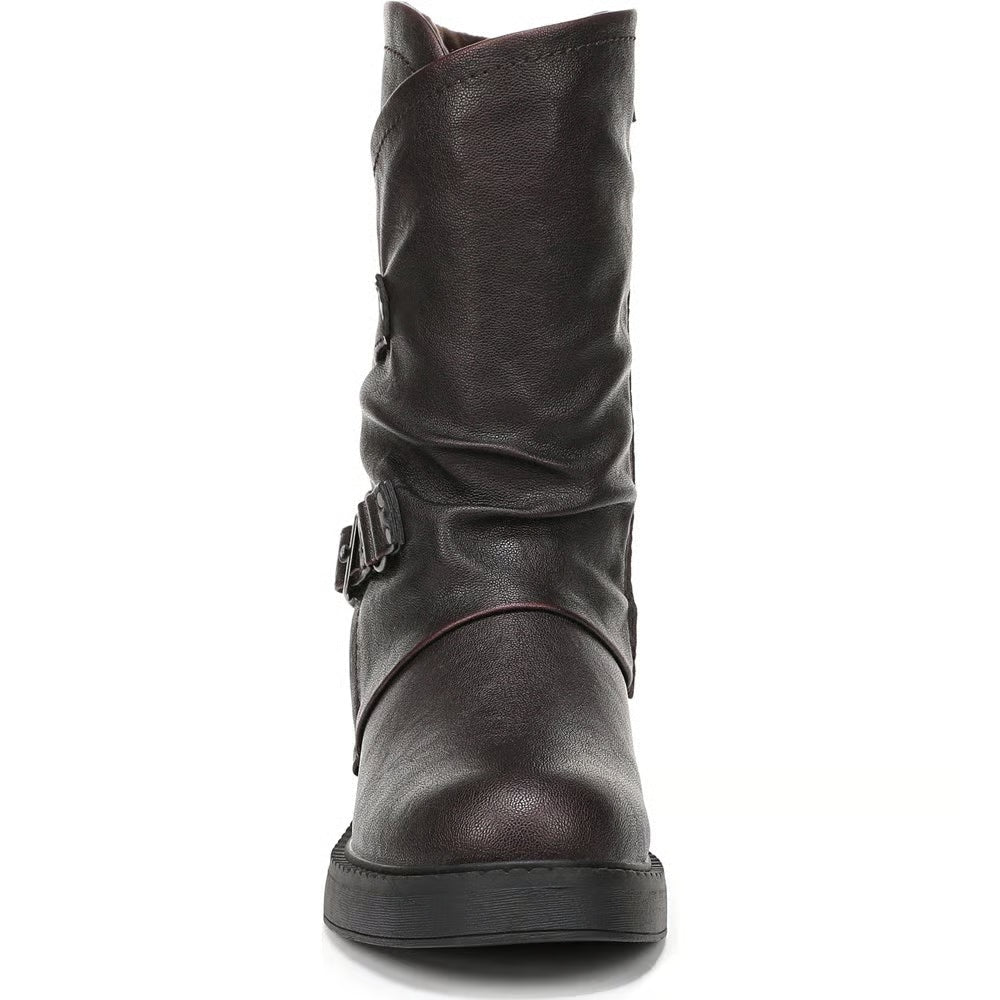 Blowfish Malibu wine moto boots with low block heel