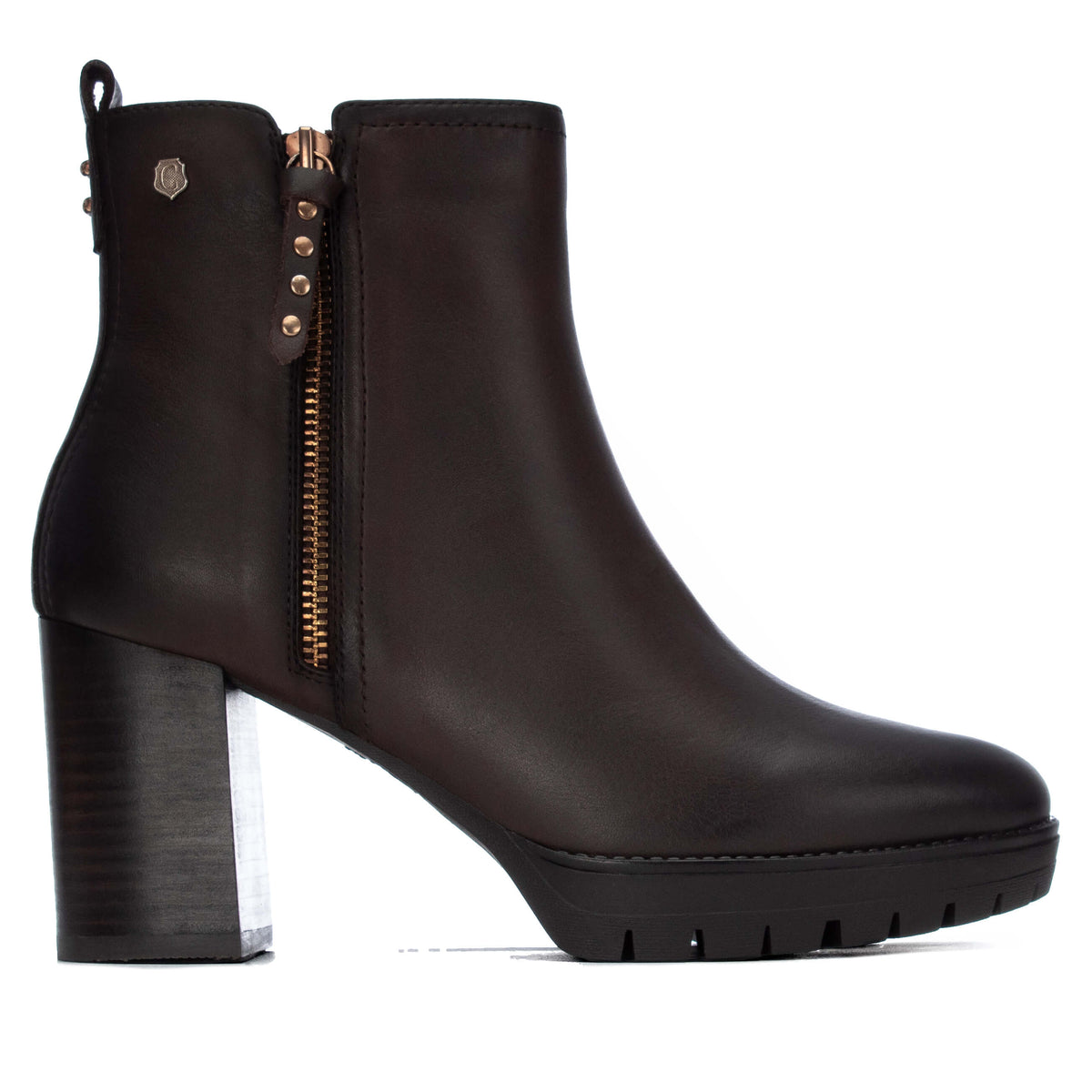 Carmela women’s leather ankle boots 16428303 with block heel