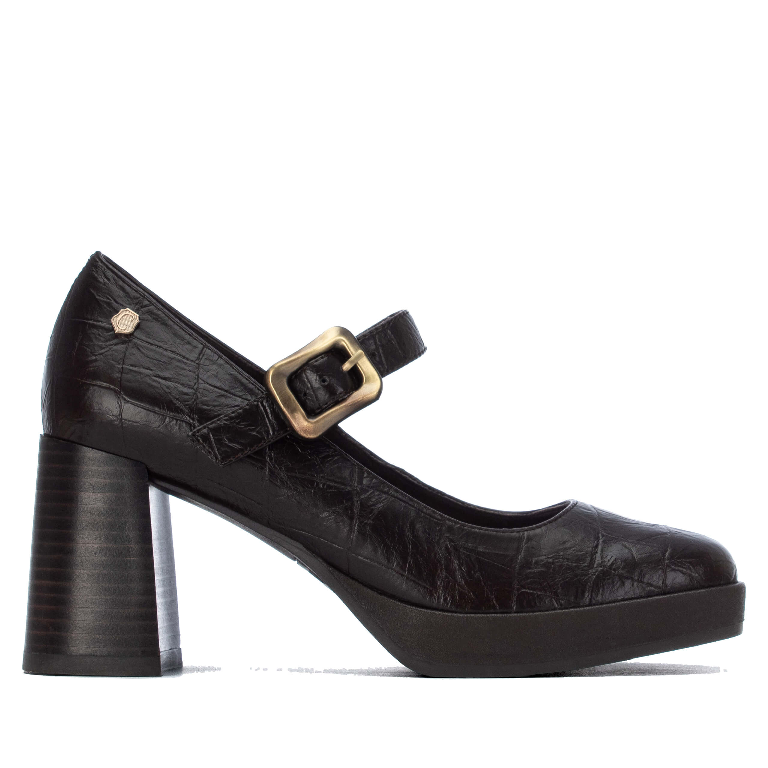 Carmela leather-look shoes with a 7 cm heel