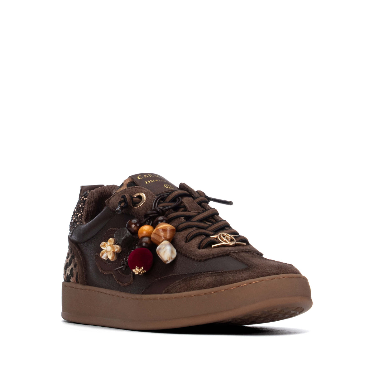 Carmela leather runners with a thick cupsole