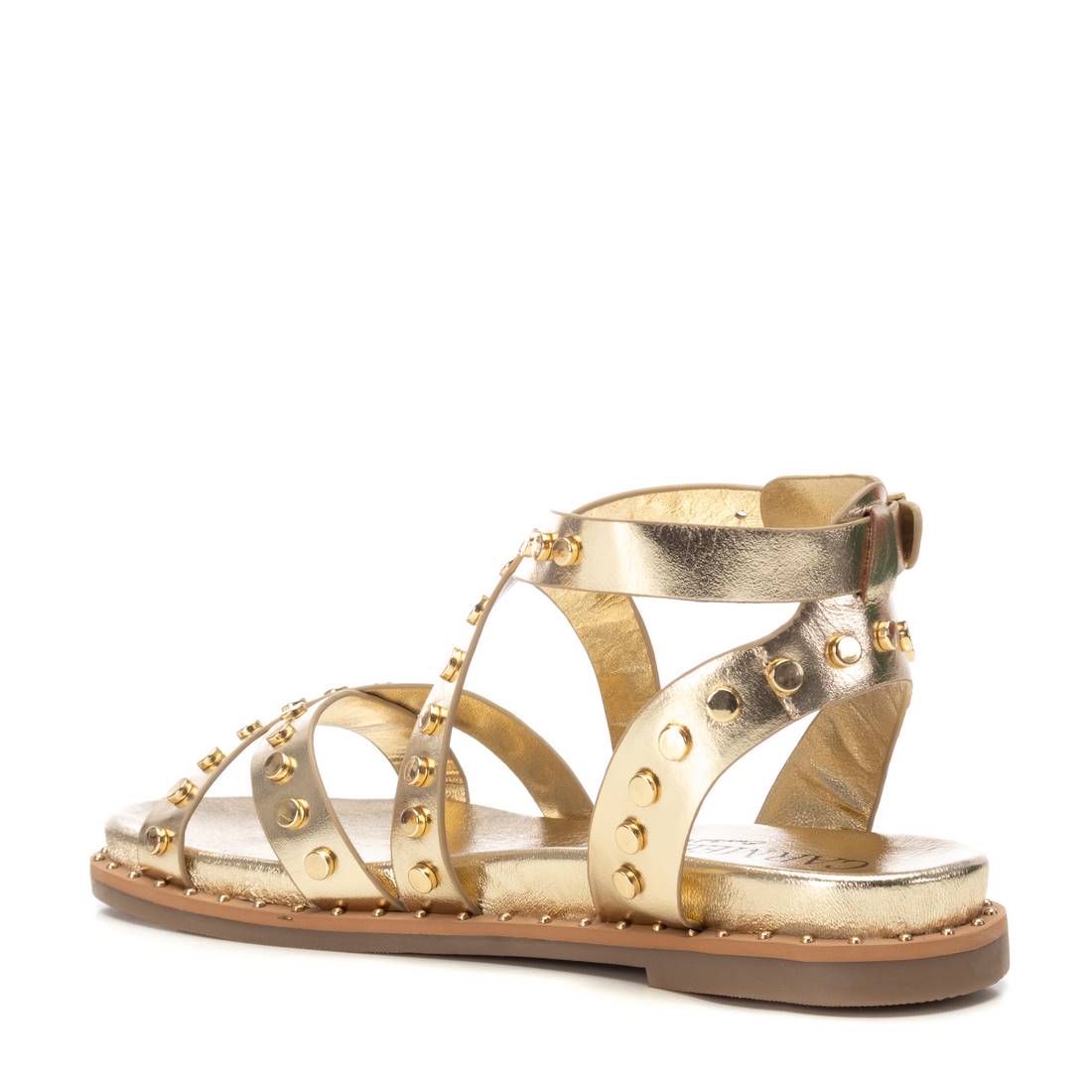 Gold flat sandals