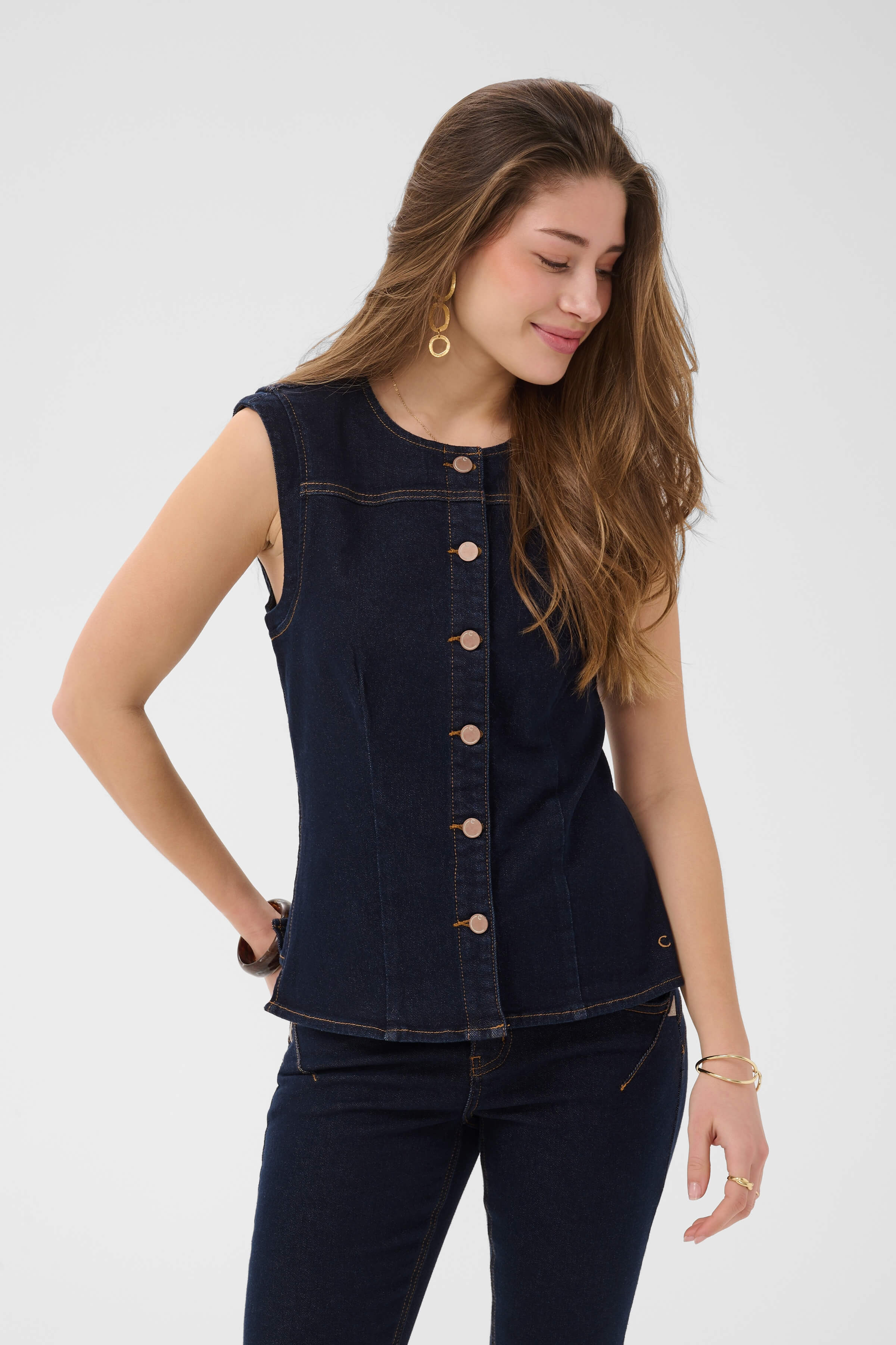CREAM Damy Denim Waistcoat