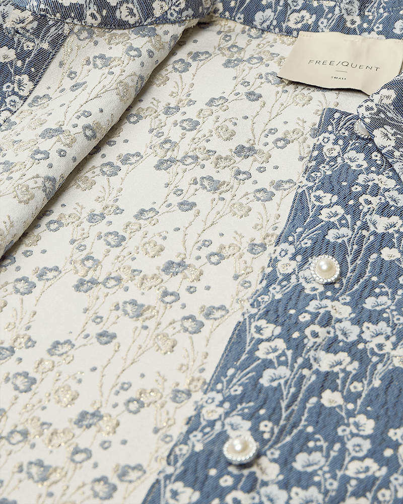 Freequent Fally floral jacket featuring decorative front buttons