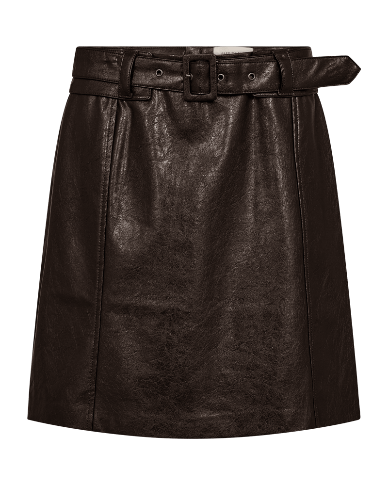Freequent FQFREY faux leather skirt with matching belt