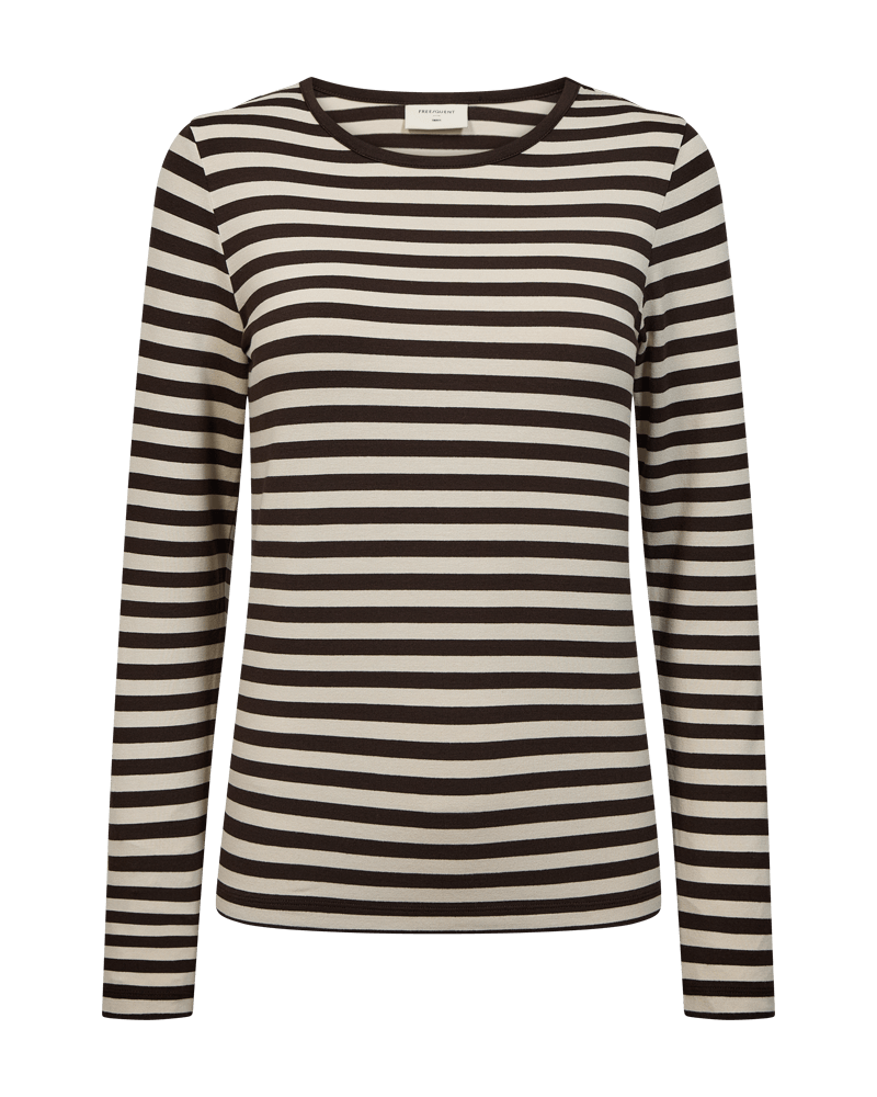 Soft jersey Liana T-shirt by Freequent with long sleeves