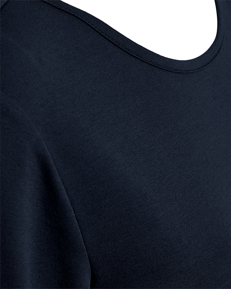 Freequent women’s fitted jersey blouse with a straight hem