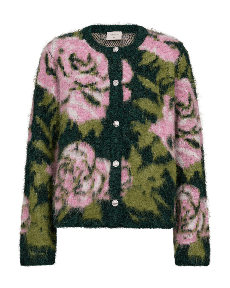 Women’s Freequent floral cardigan with a round neckline