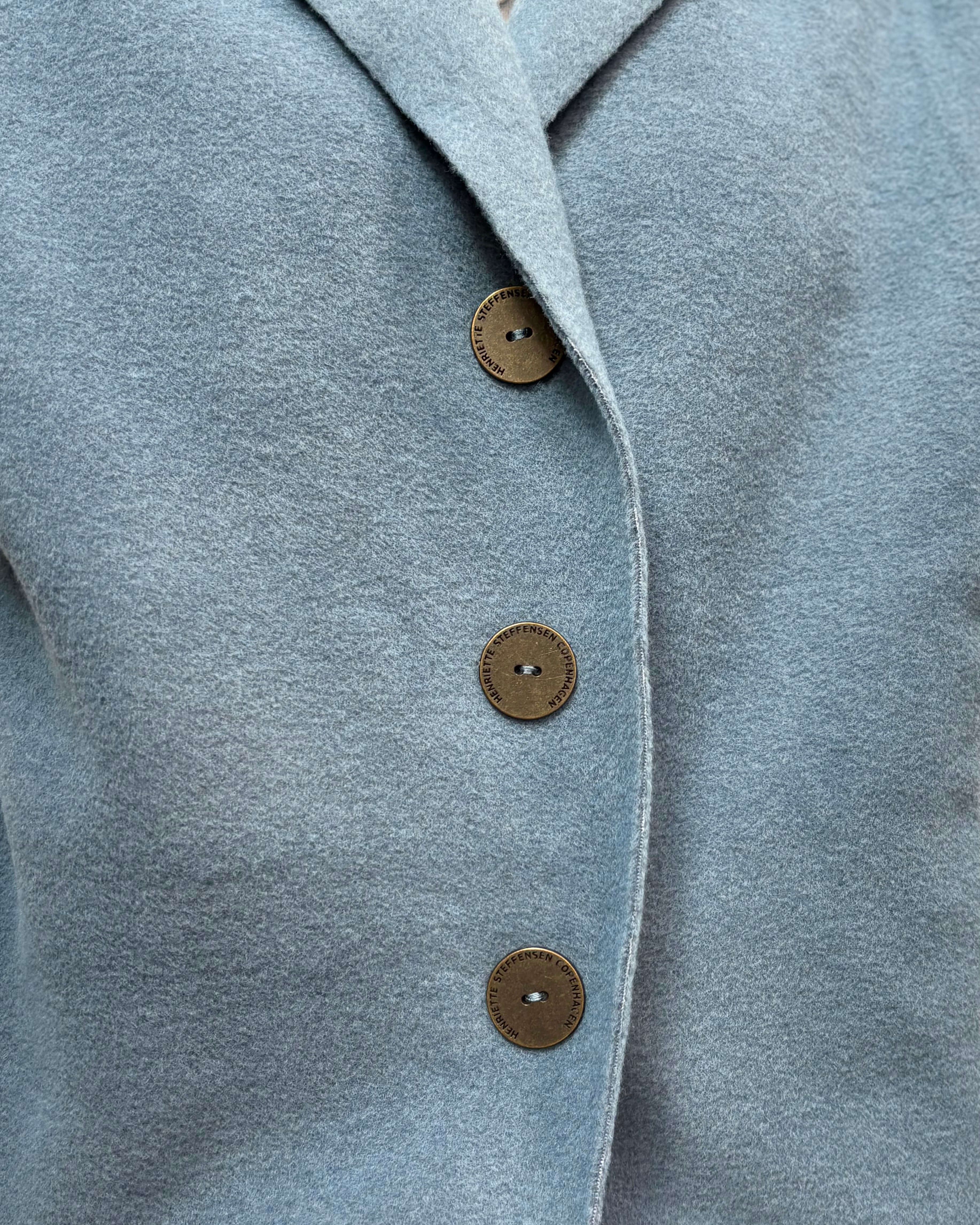 Dusty blue vest from Henriette Steffensen Copenhagen 