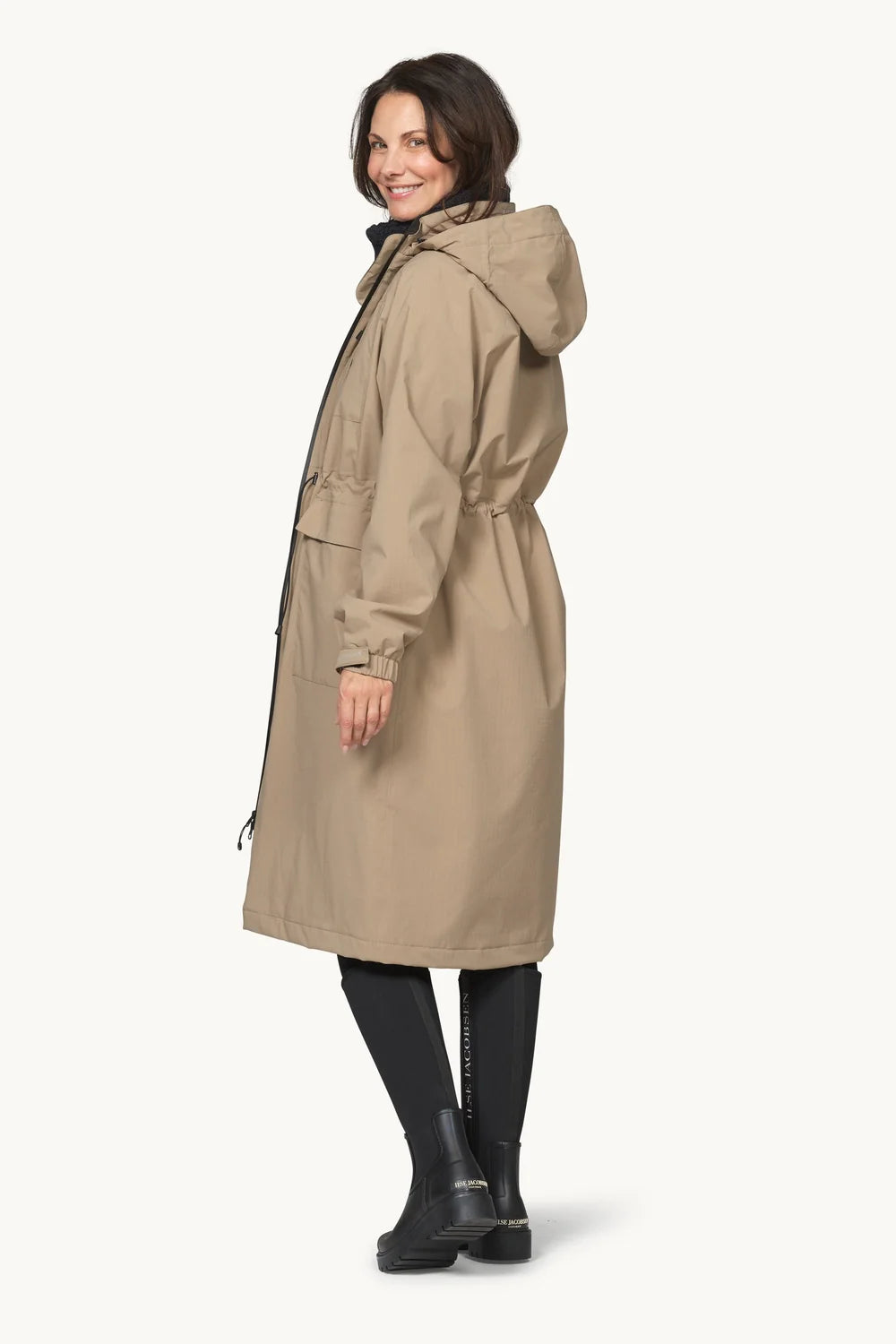 Ilse Jacobsen adjustable-waist winter coat side view