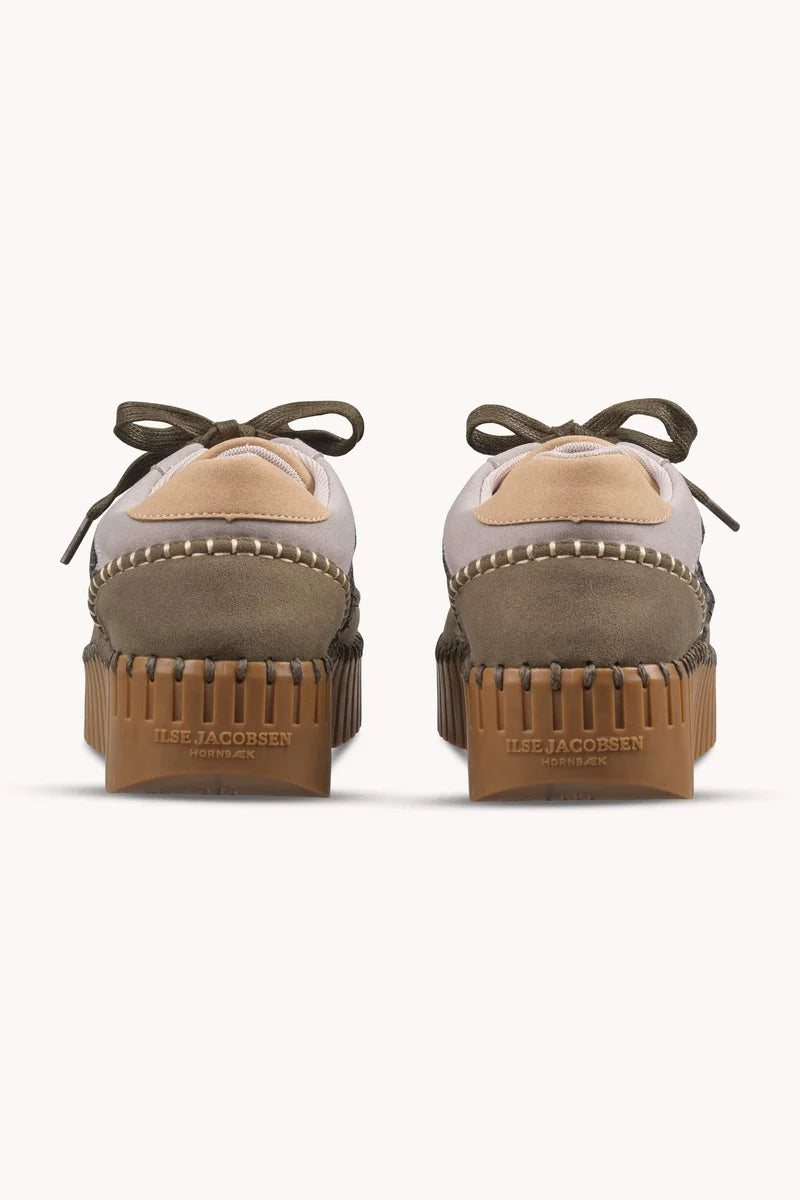 Ilse Jacobsen runners with recycled microfibre and bouclé panels