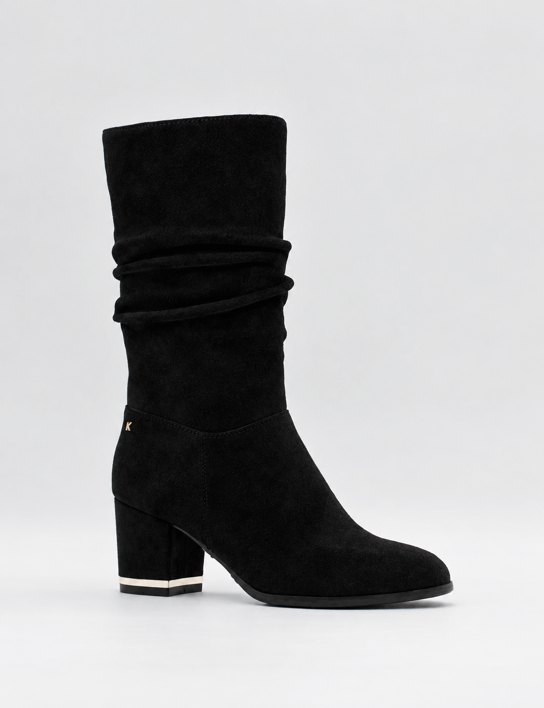 Kate Appleby Tilbrook Black Ruched Mid-Calf Boots
