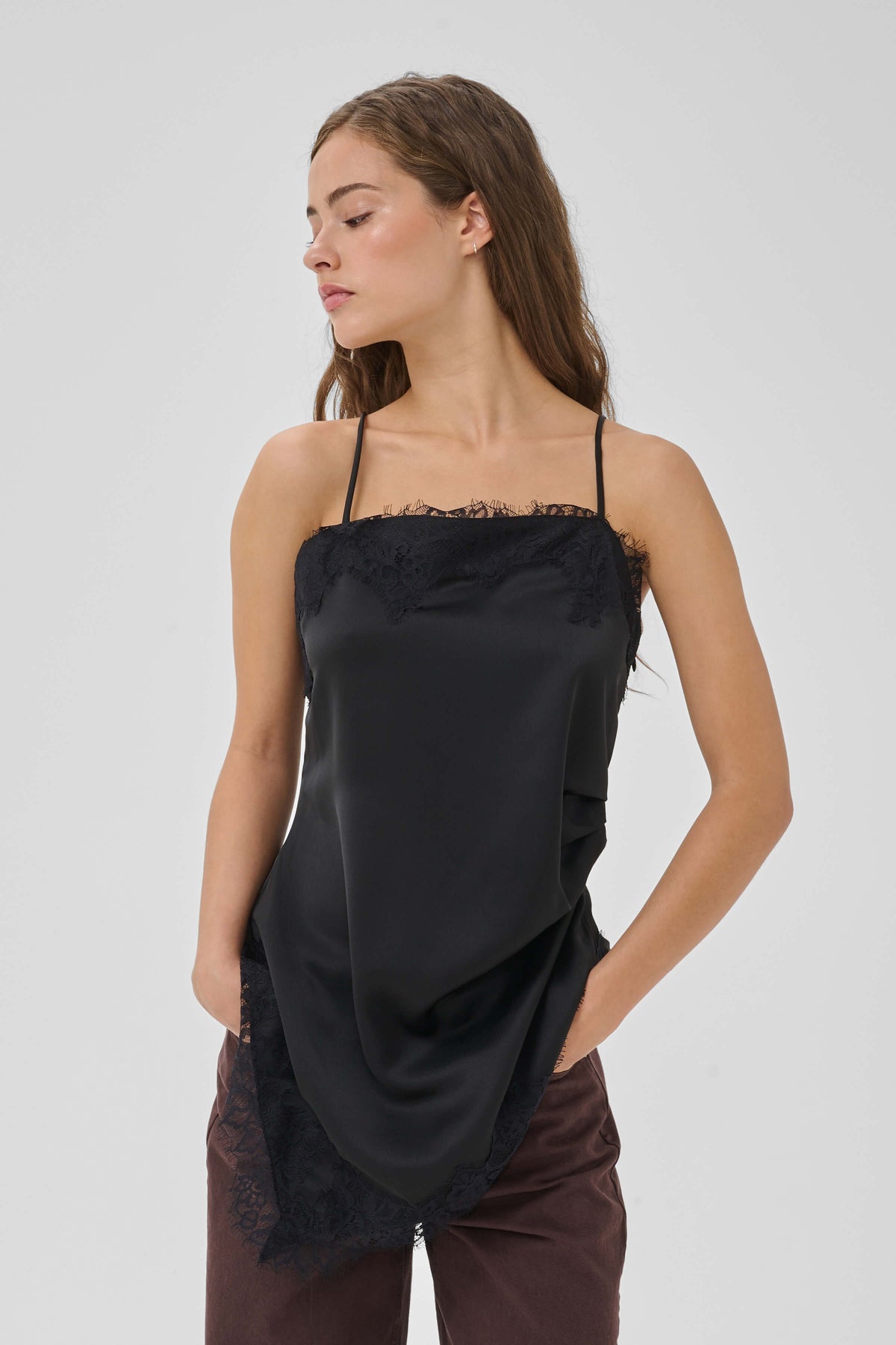 My Essential Wardrobe Brenda Asymmetric Lace Top style 10705838