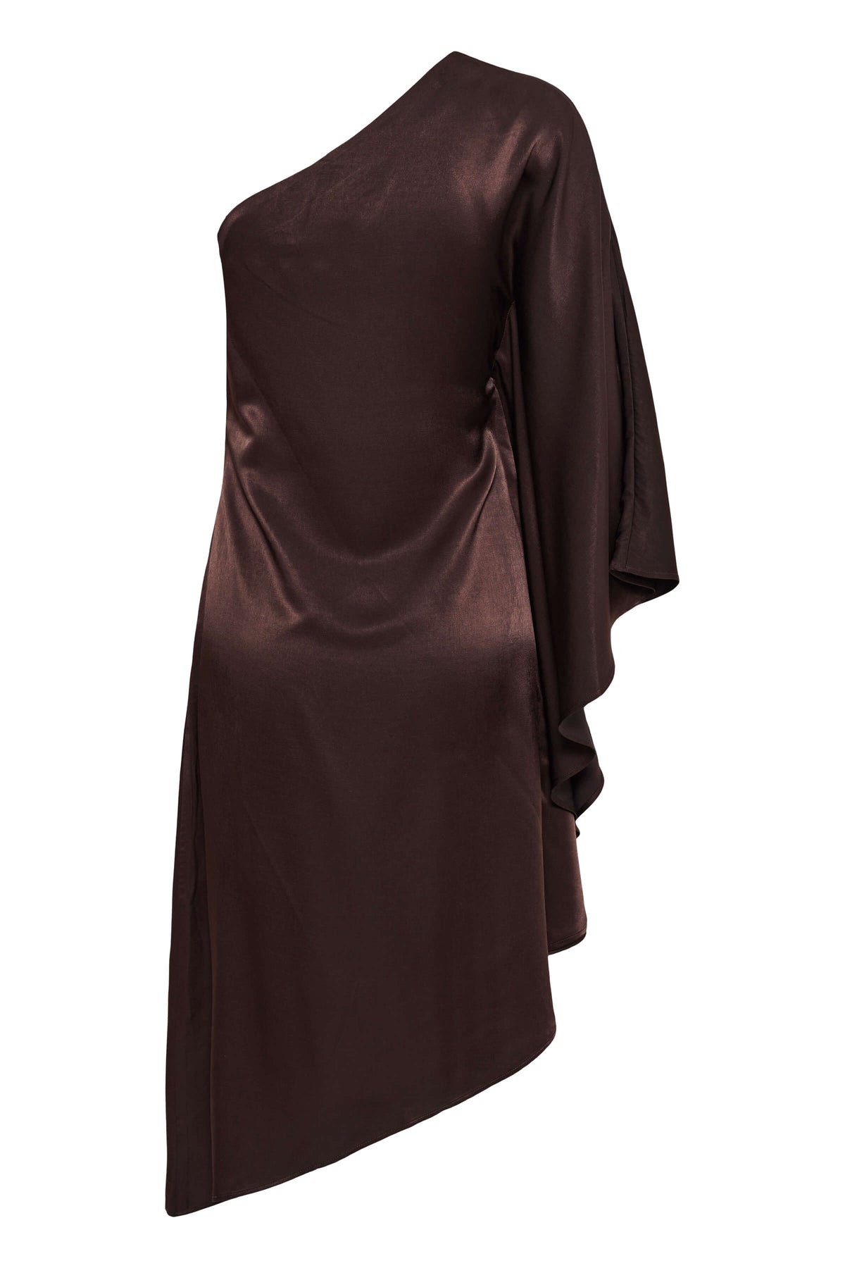 My Essential Wardrobe Estelle dress with dramatic draped sleeve - back view