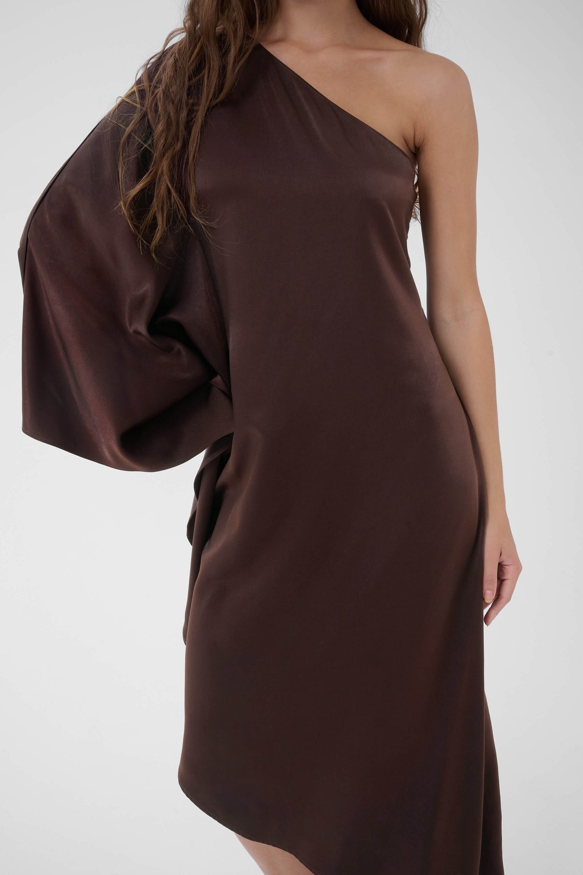 My Essential Wardrobe Estelle Asymmetric One-Shoulder Dress style 10705787 front view