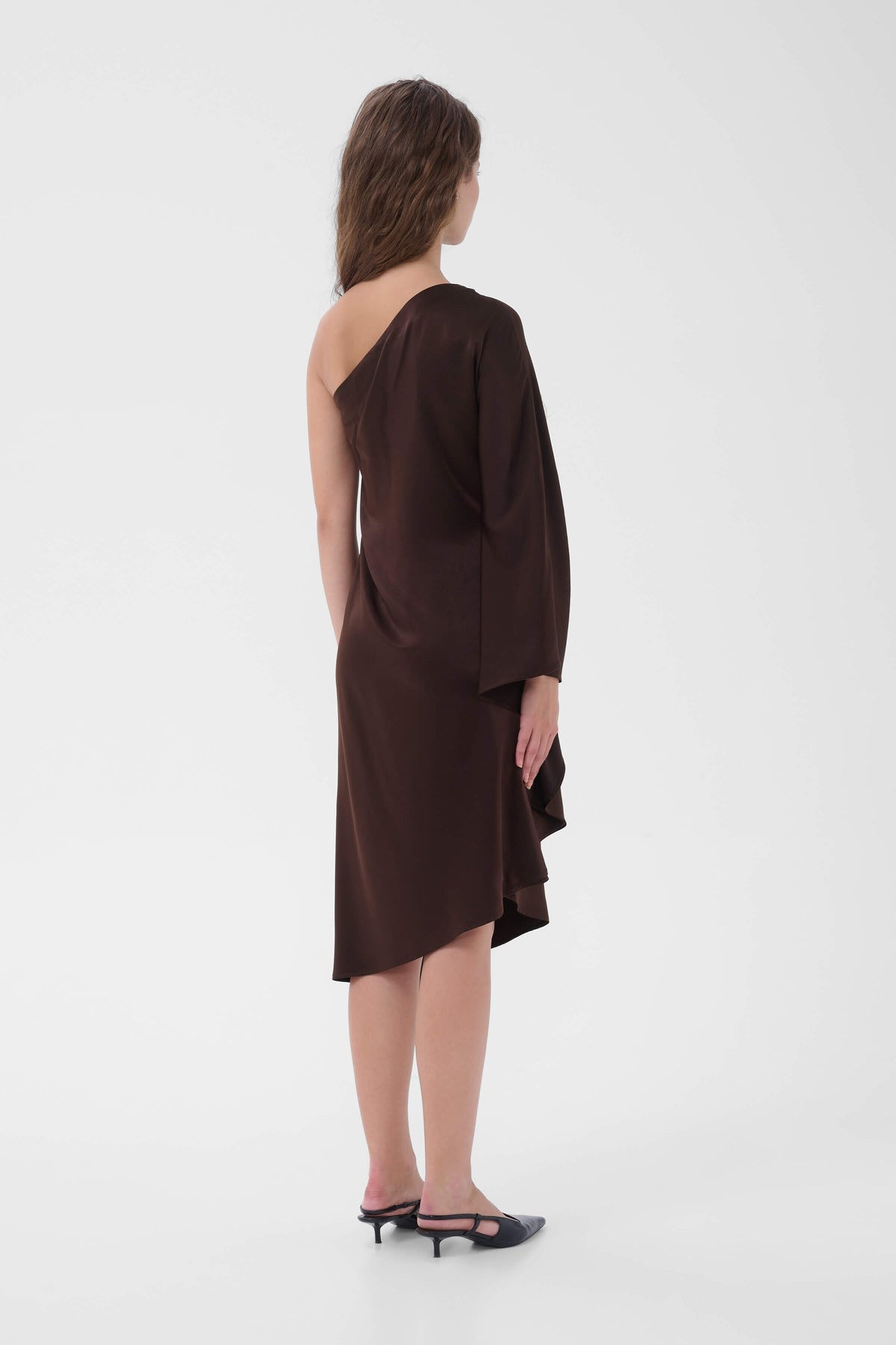 My Essential Wardrobe Estelle asymmetric dress back view