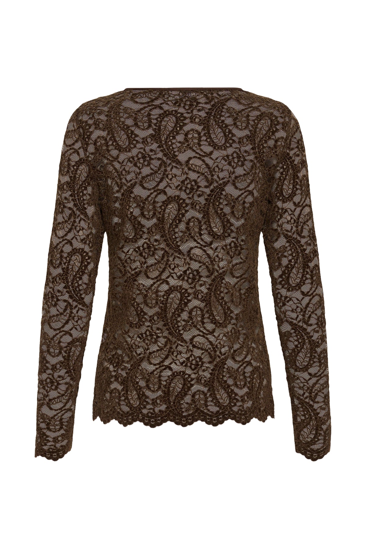 My Essential Wardrobe Salvi scalloped lace sleeve detail