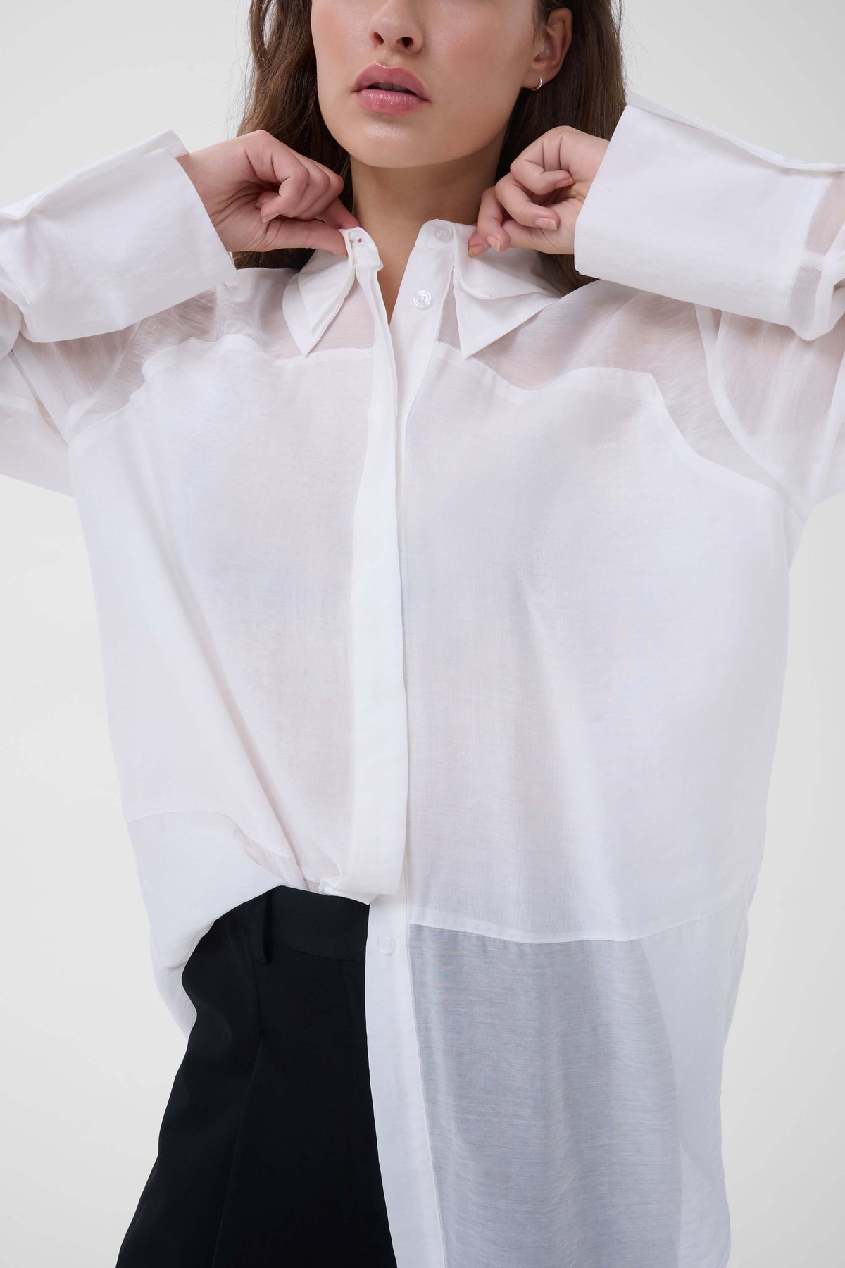My Essential Wardrobe Smilla lightweight semi-sheer shirt