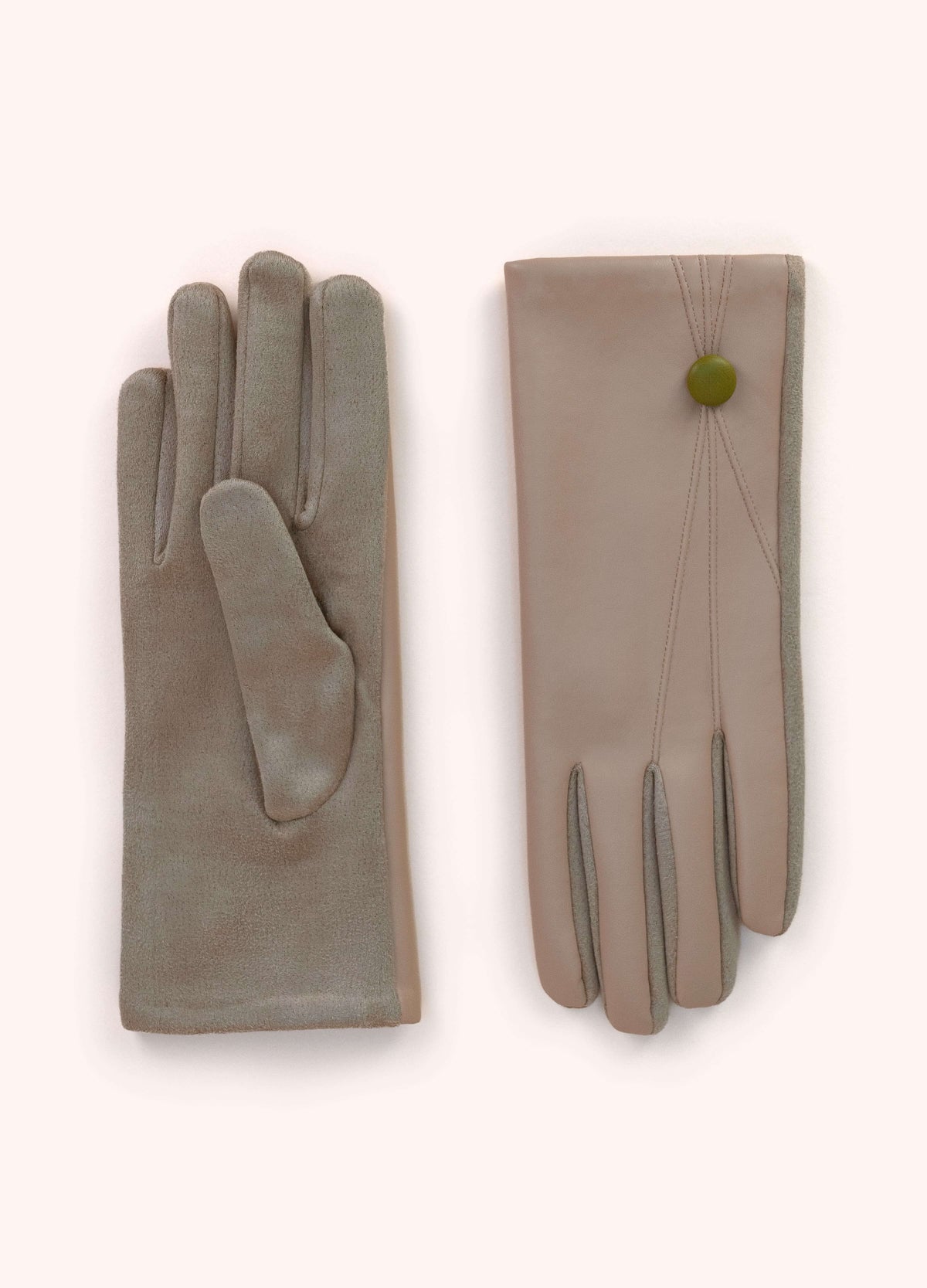 Powder Emma Gloves in Cream EMM1 front and back view