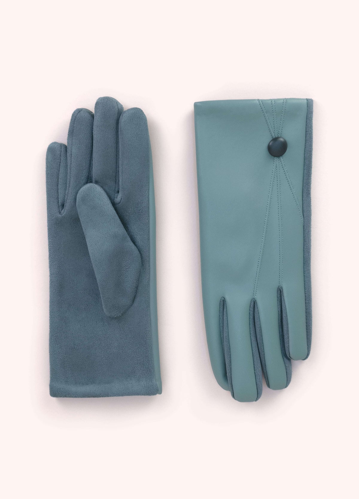 Powder Emma Gloves in Ice EMM2 front and back view