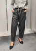Darling faux leather trousers in grey