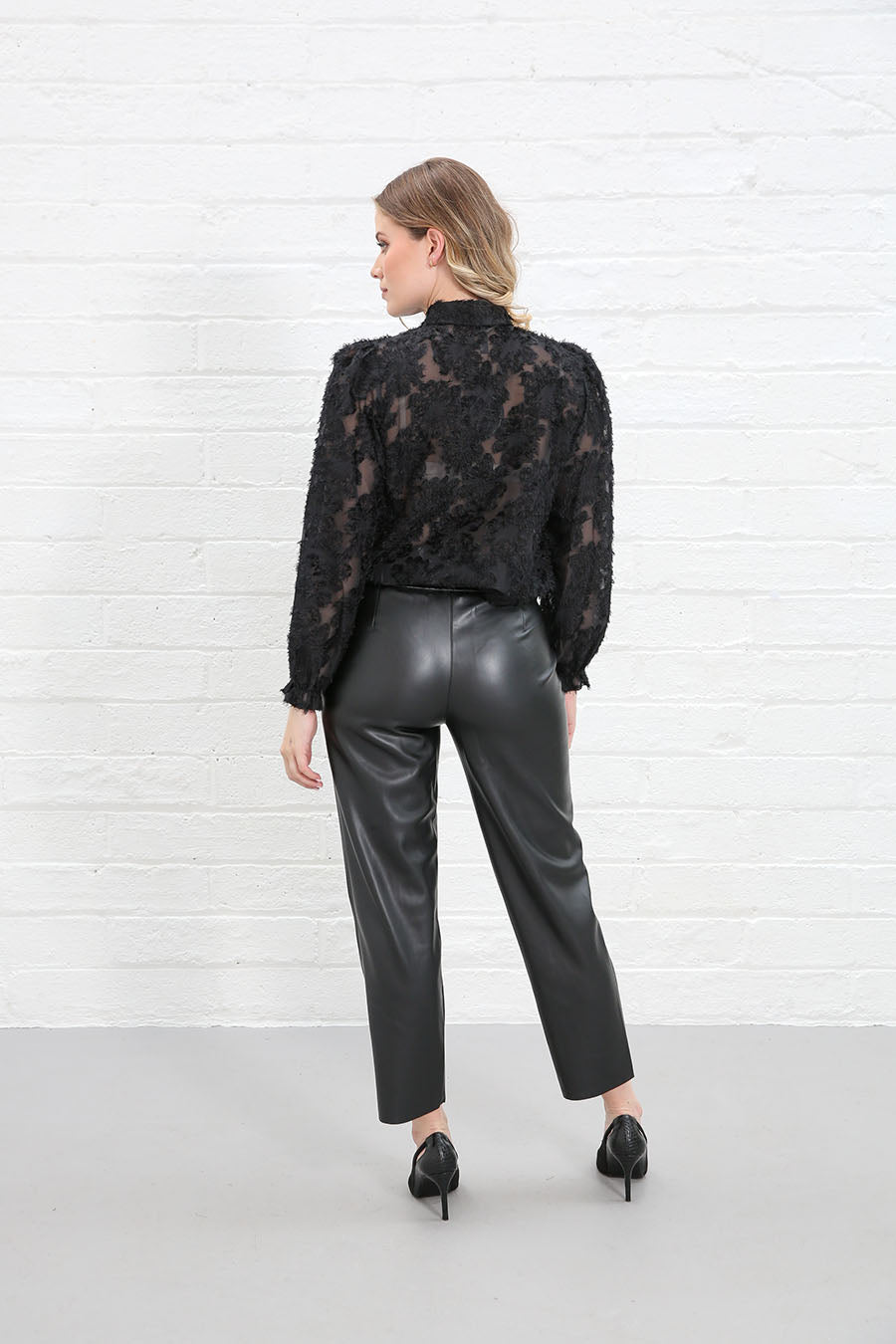 Rant & Rave Daisy Blouse with sheer sleeves