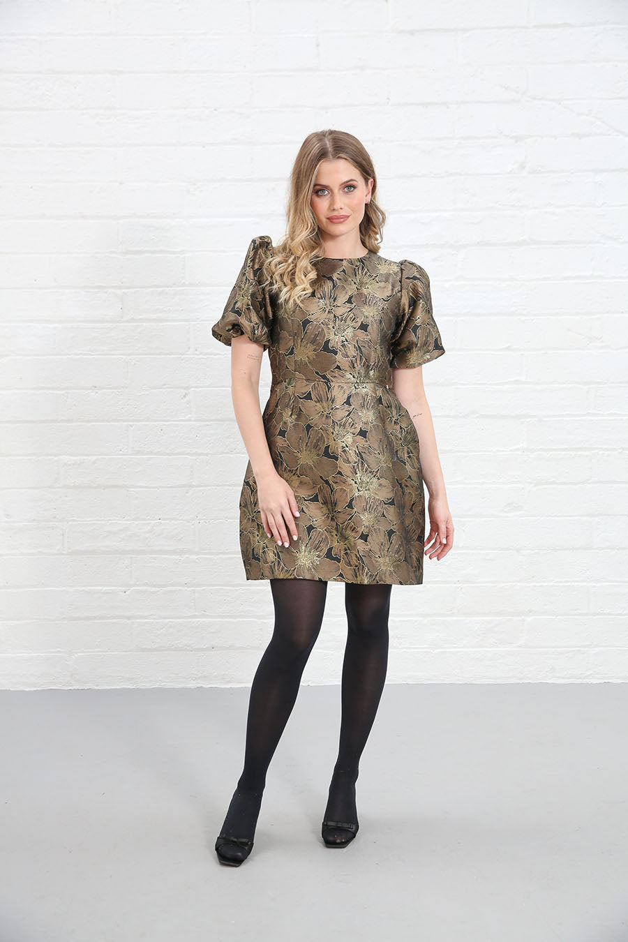 Rant & Rave Evelyn Shimmering Floral Mini Dress