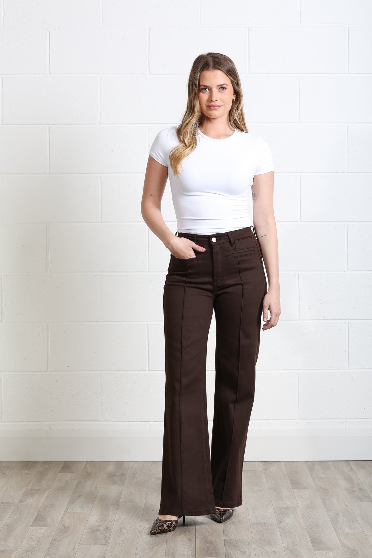 Rant & Rave Harriet wide-leg jeans front view