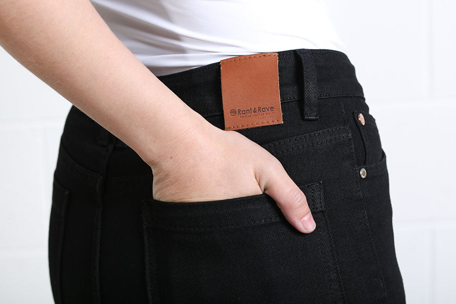 Women’s high-waisted flared jeans by Rant & Rave