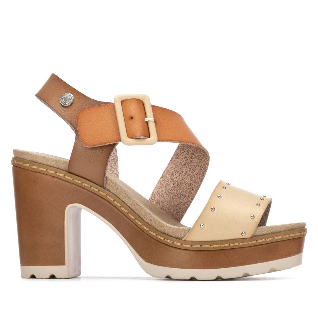 Chunky platform sandals in neutral colours