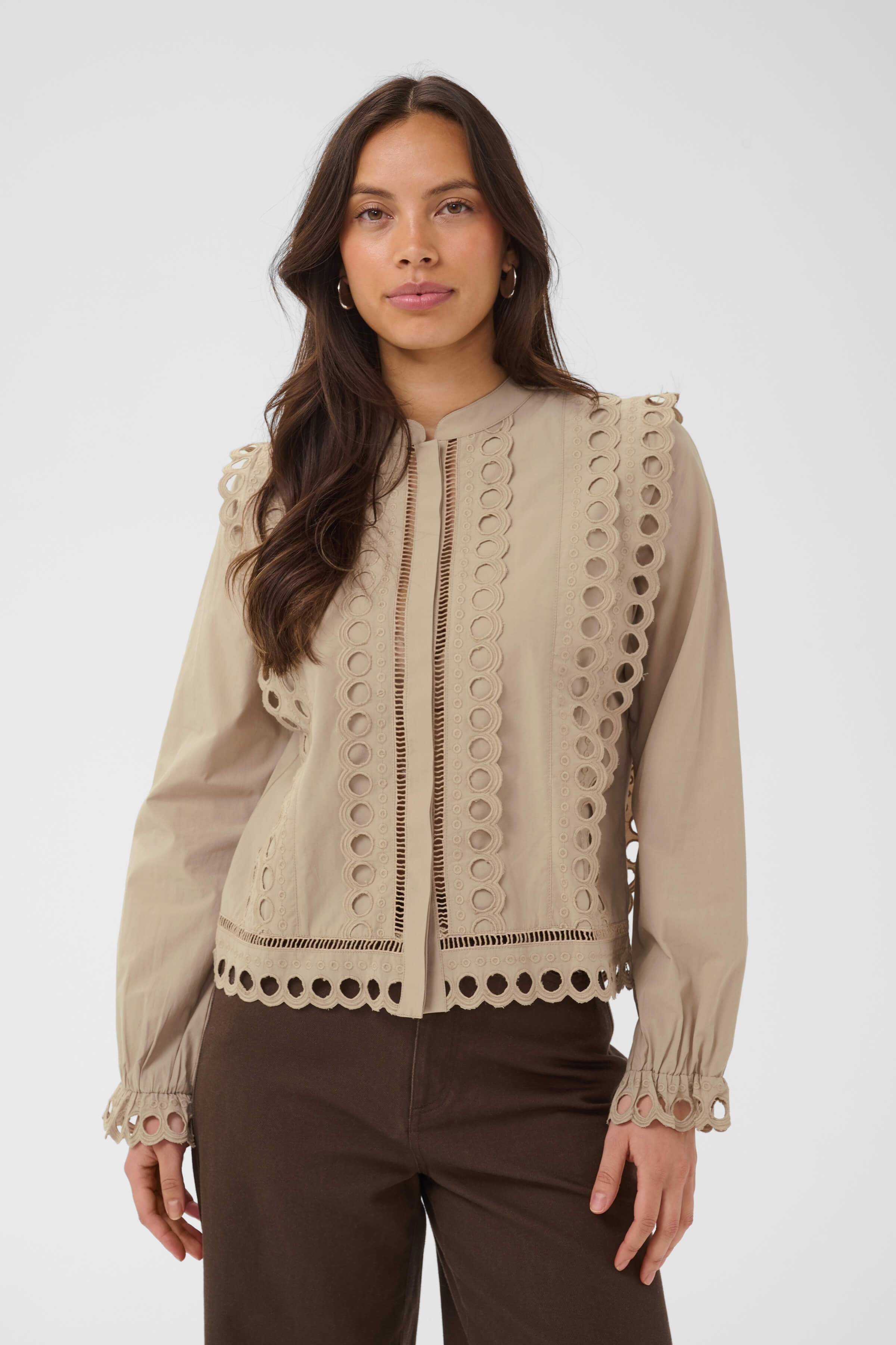 Saint Tropez MarleeSZ cotton shirt with decorative trims
