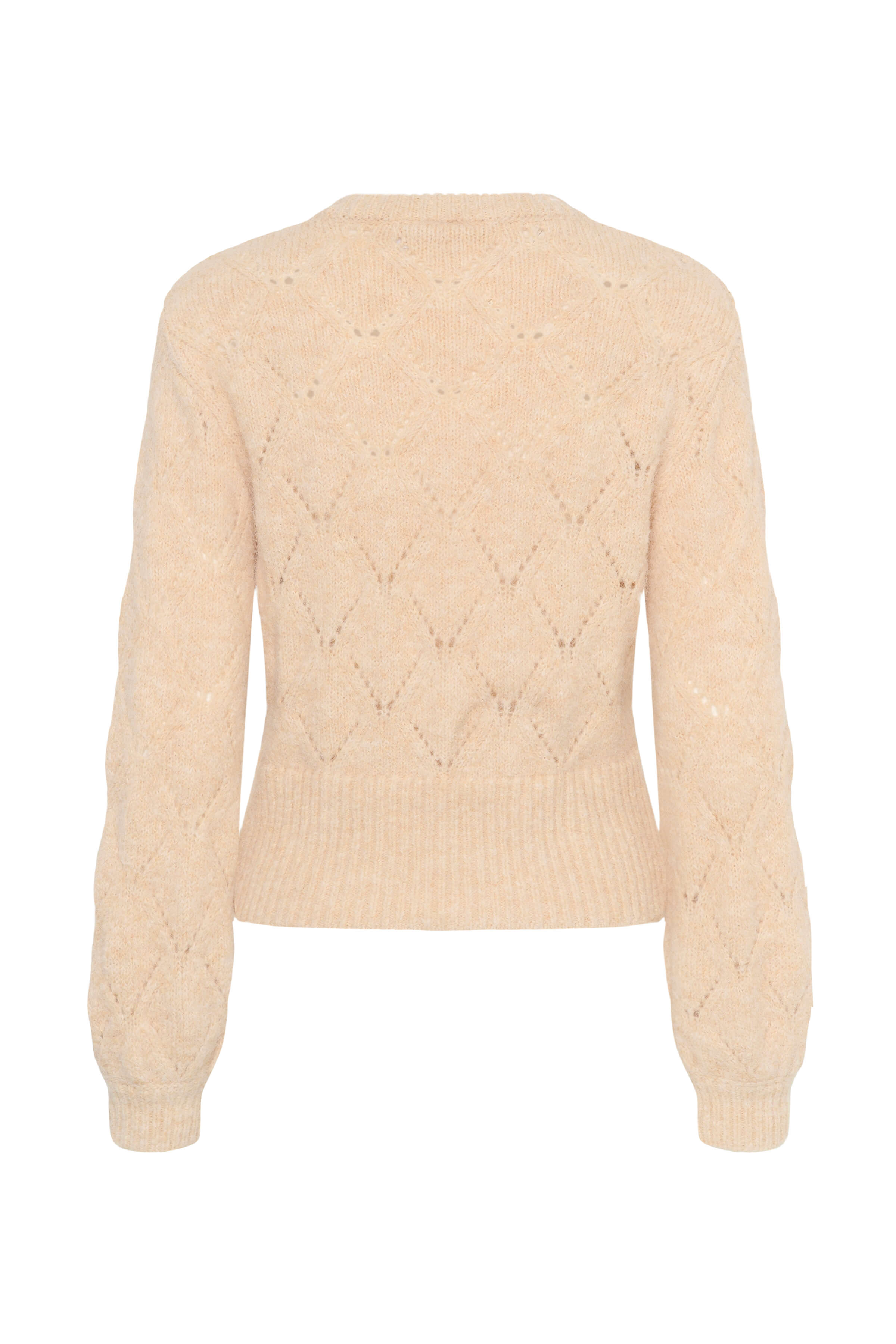 Saint Tropez textured knit jumper with ribbed trims