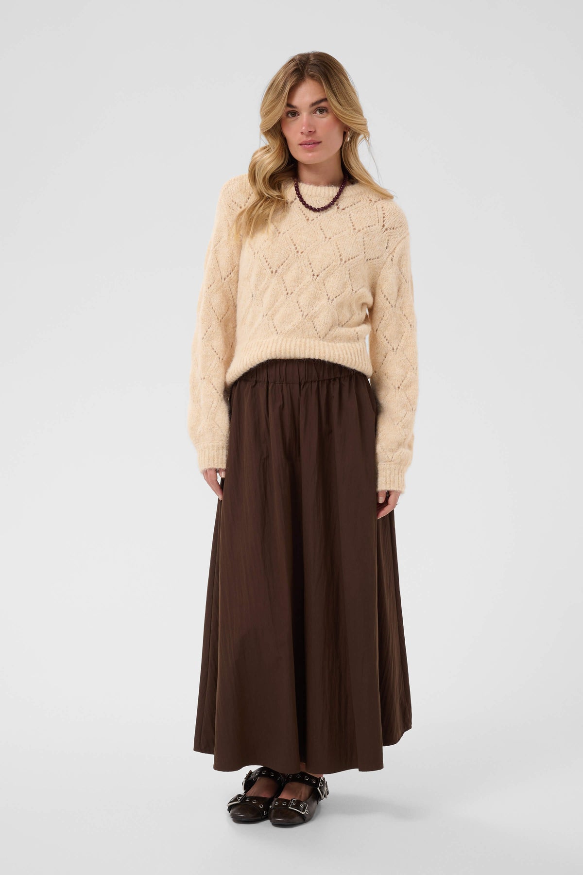 Saint Tropez TabbathaSZ knitted jumper with a crew neckline