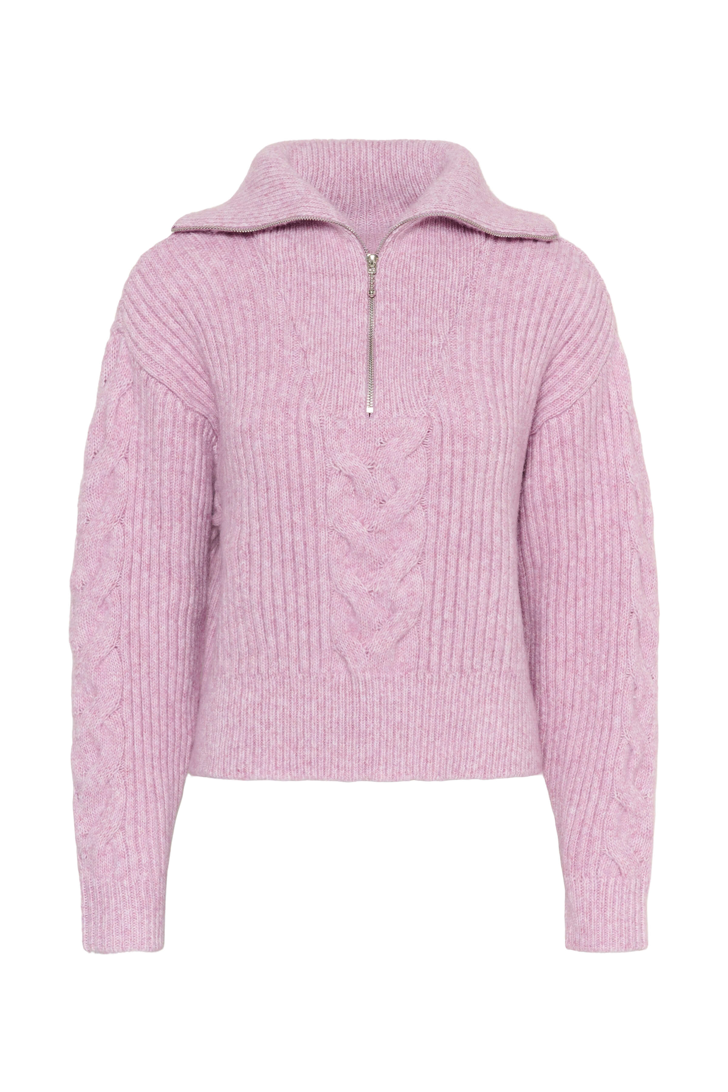 TalmaSZ Pullover with cable details on the front and sleeves
