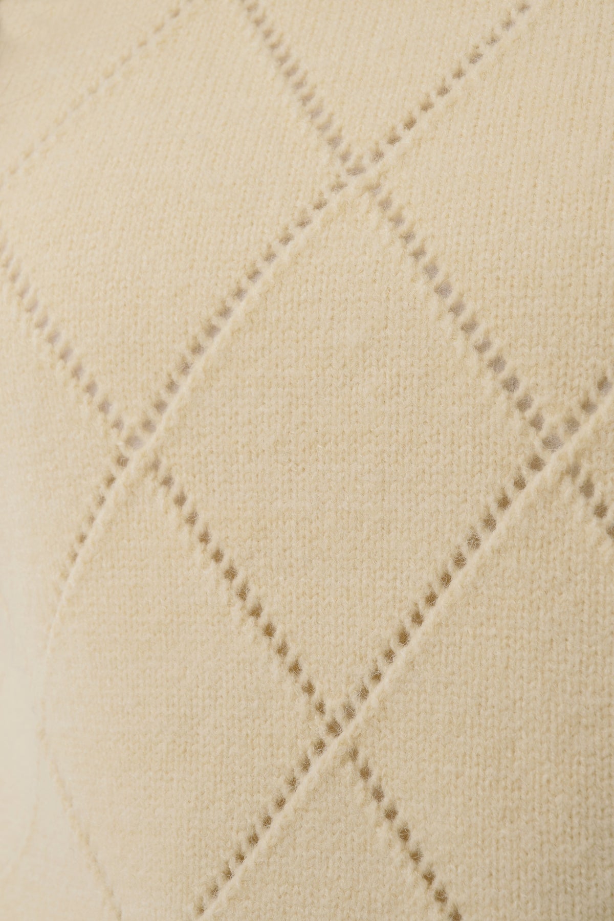 Saint Tropez openwork knitted waistcoat with diamond detailing