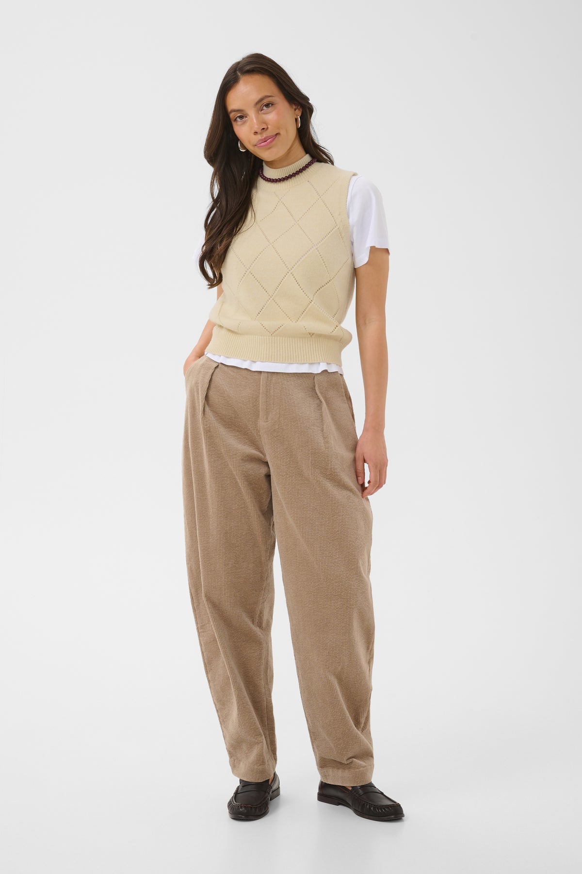 TheresaSZ Waistcoat by Saint Tropez with a ribbed waistband