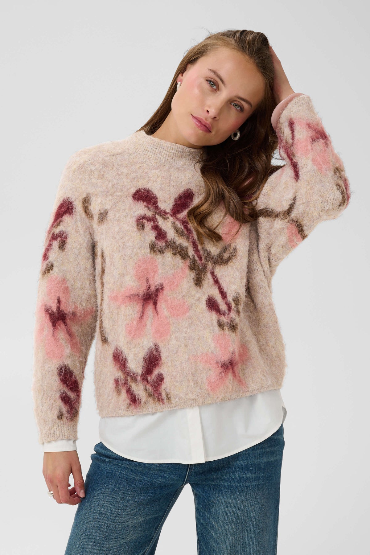 Saint Tropez Ulice Floral Oversized Jumper style 30515528