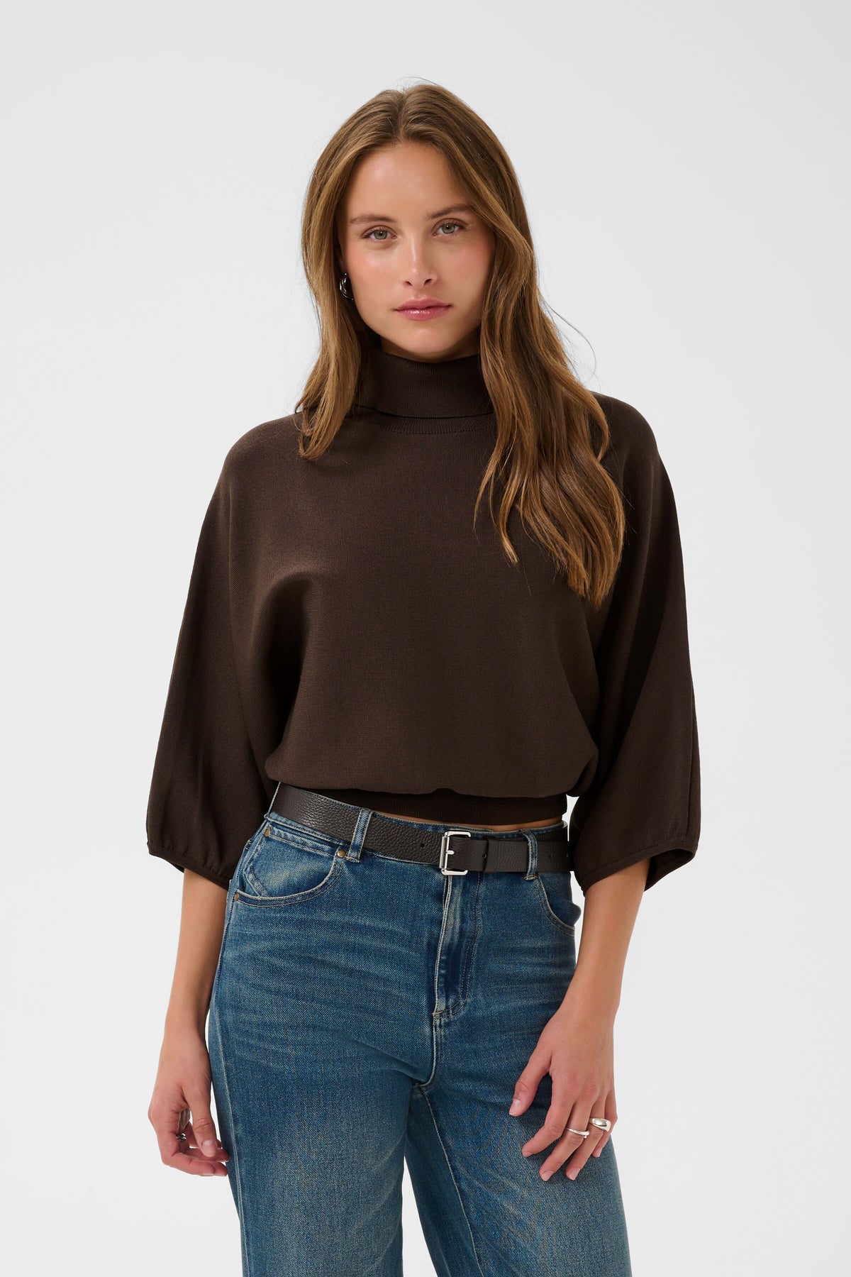 Saint Tropez Uzdina Cropped Turtleneck Jumper style 30515543