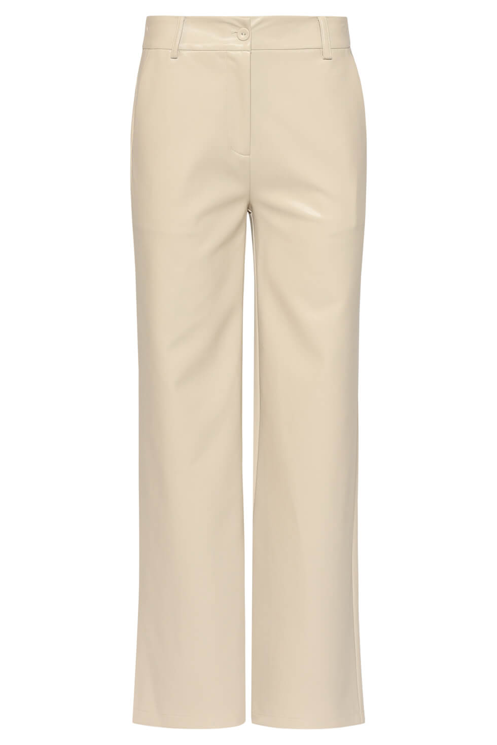 Front view of the Smashed Lemon high-waisted trousers